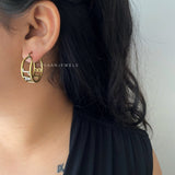 Autum tan hoops