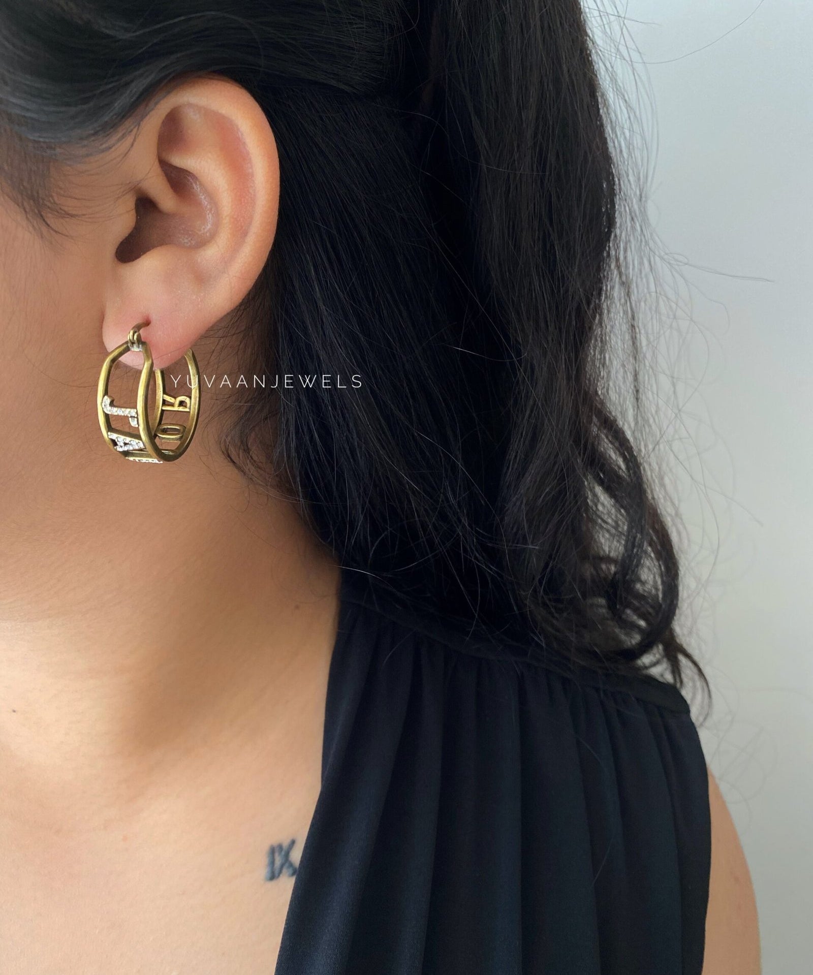 Autum tan hoops