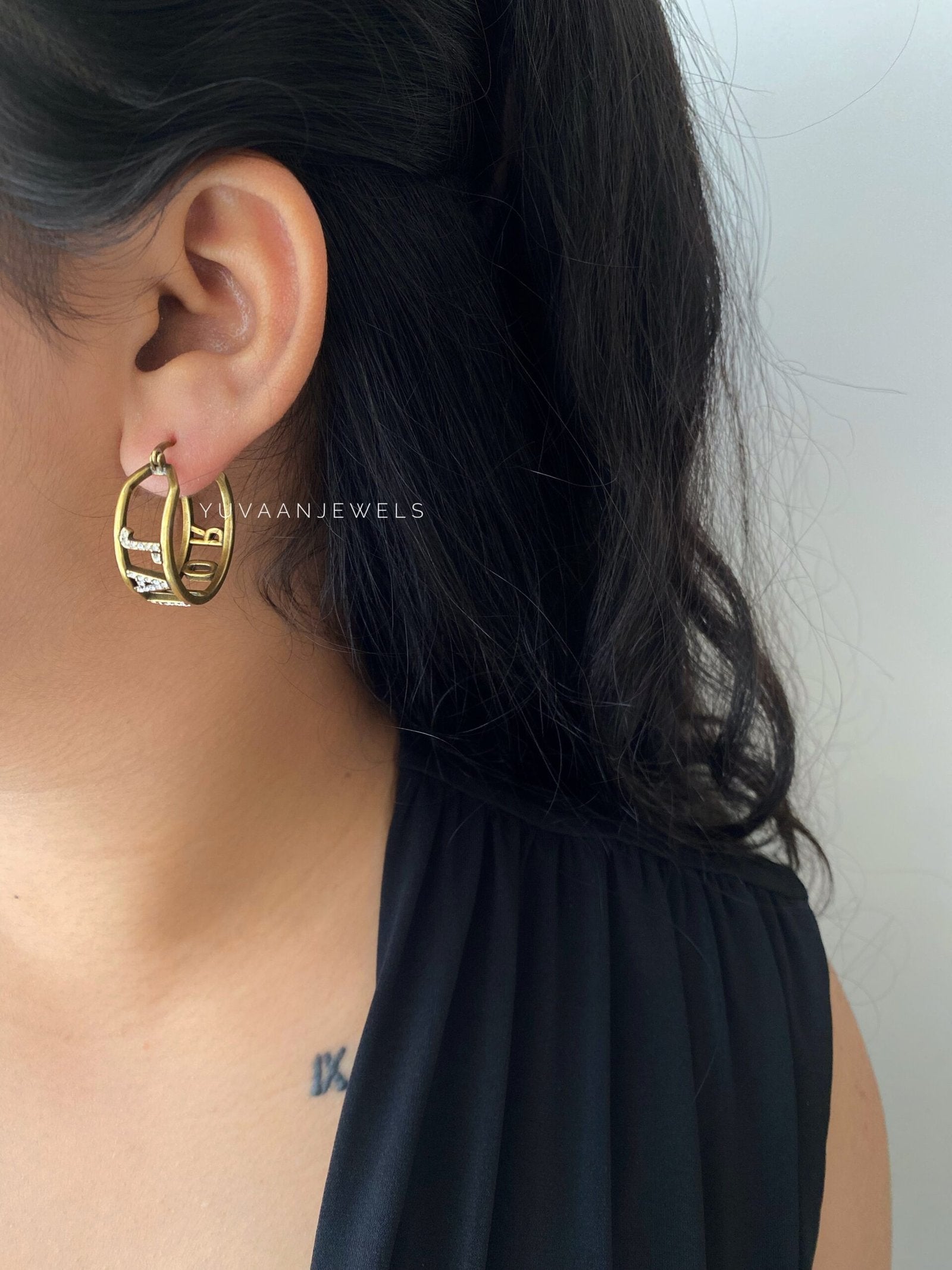 Autum tan hoops