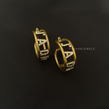 Autum tan hoops