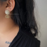 Flora Tan earrings