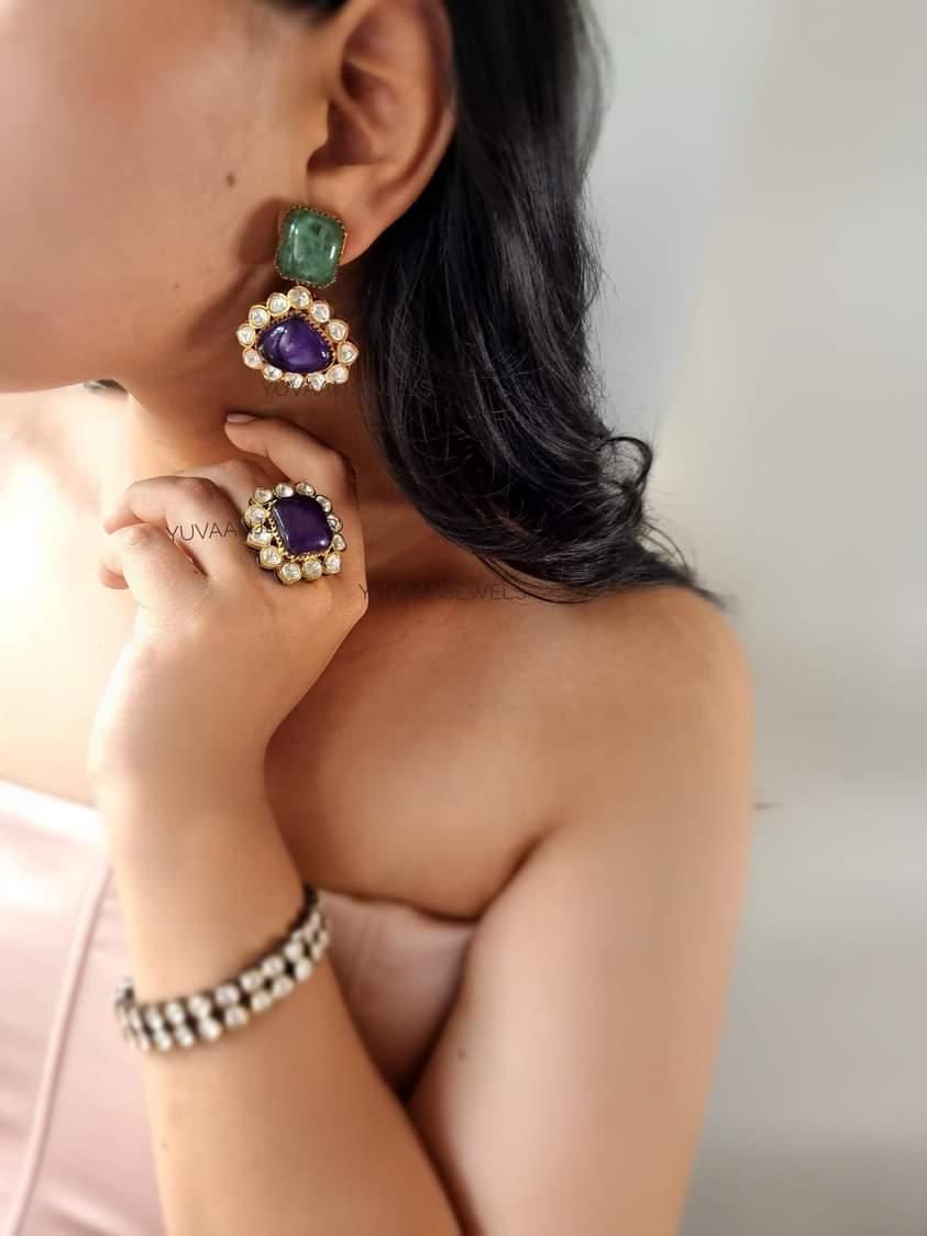 Naaz semi precious earings Thumbnail