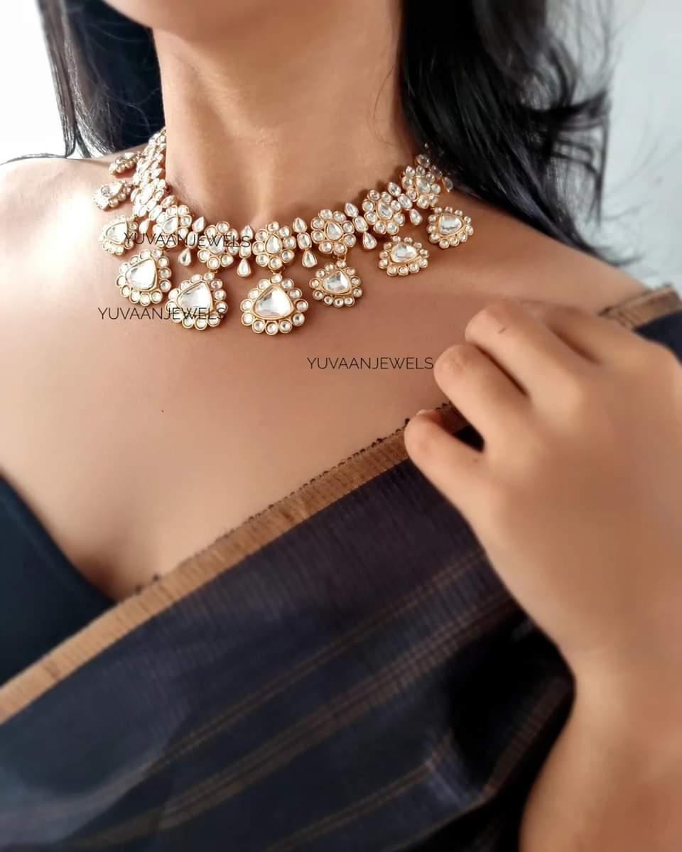 Nikhaat polki necklace Thumbnail