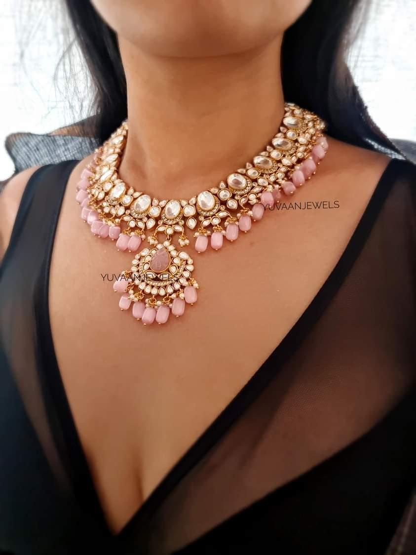 Baugh Polki and Pearl Necklace