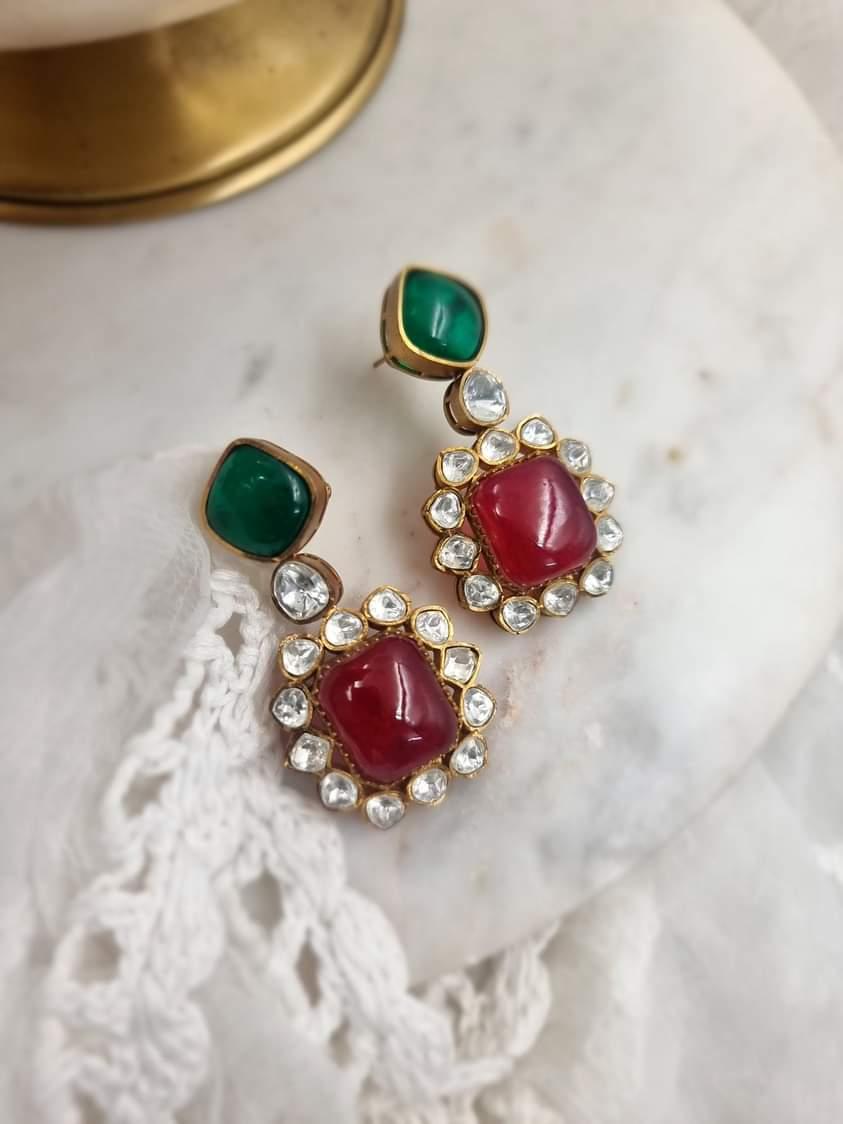 Rangreeza semi-precious stone earrings