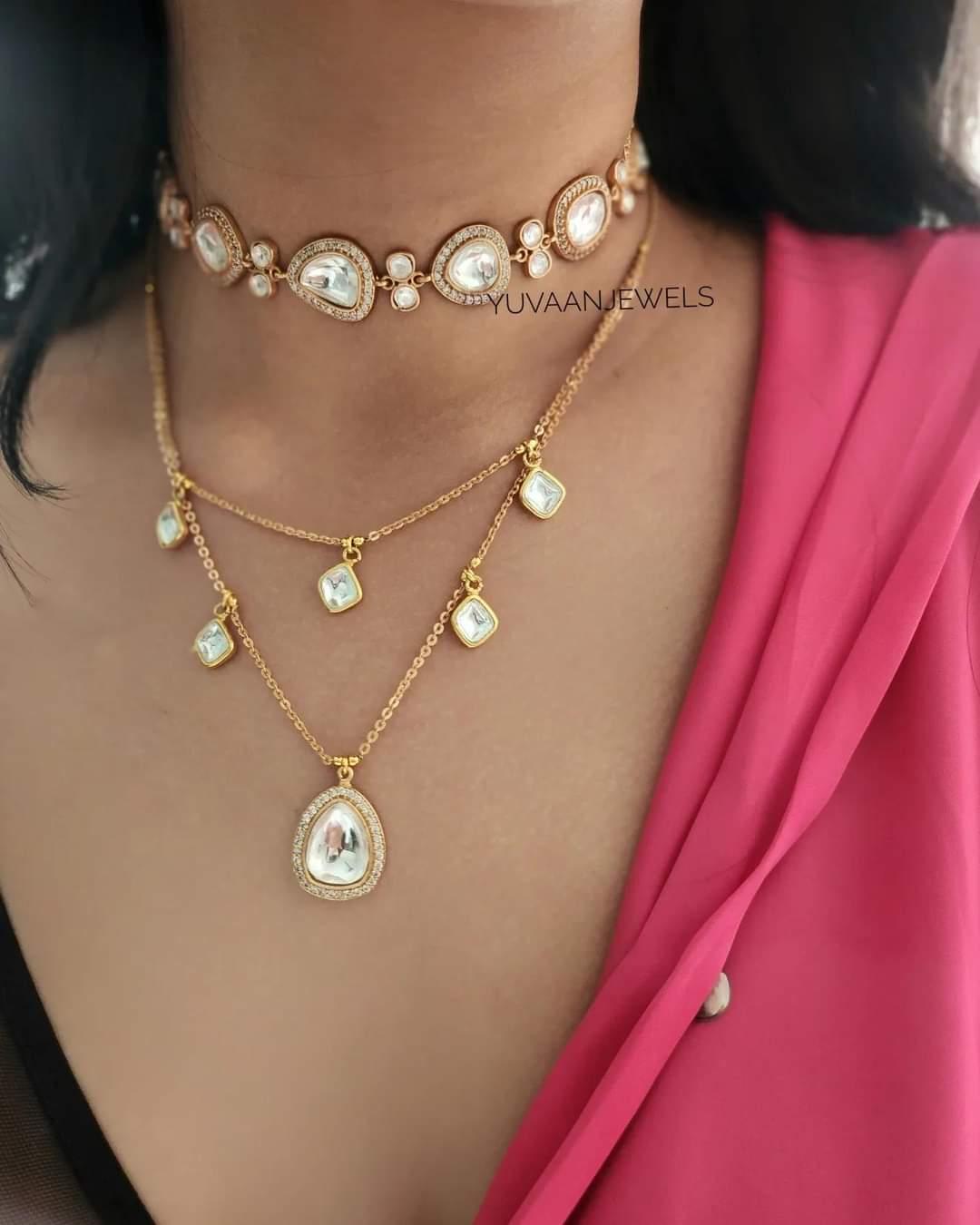 Lamha polki necklace Thumbnail