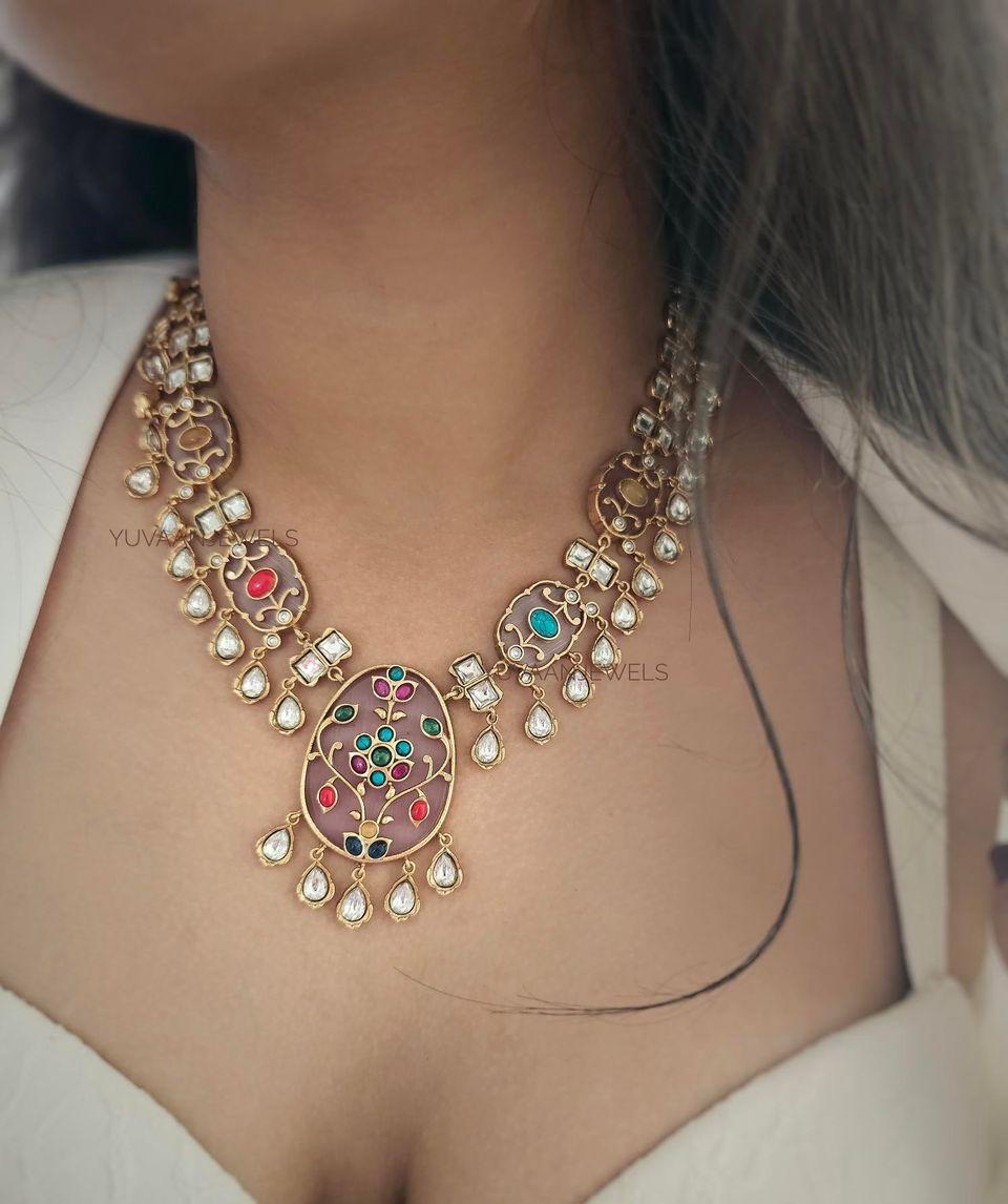 Nivedita handcrafted necklace Thumbnail