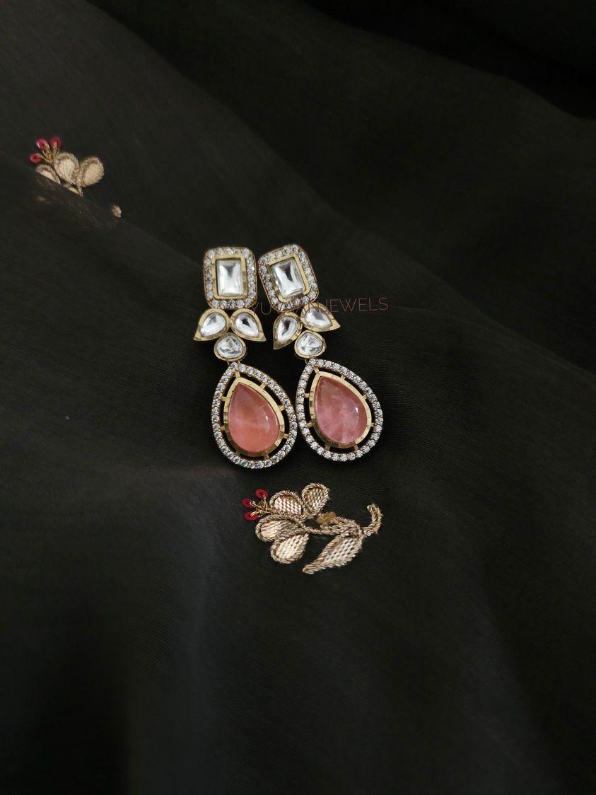 Tanya polki and quartz delicate necklace Thumbnail