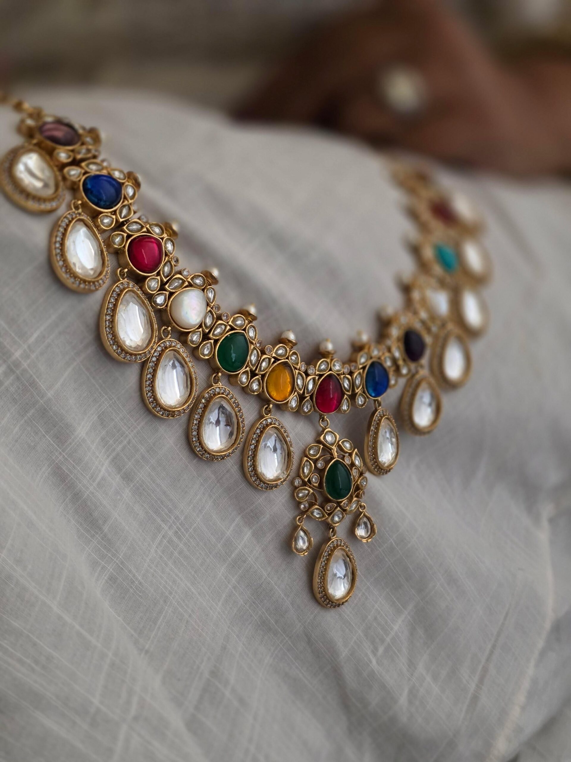 Nav rass polki necklace Thumbnail