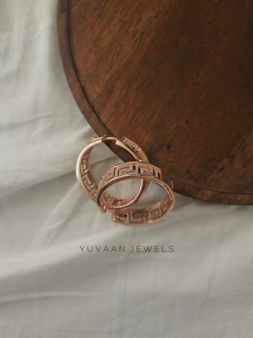 Rose gold hoops Thumbnail