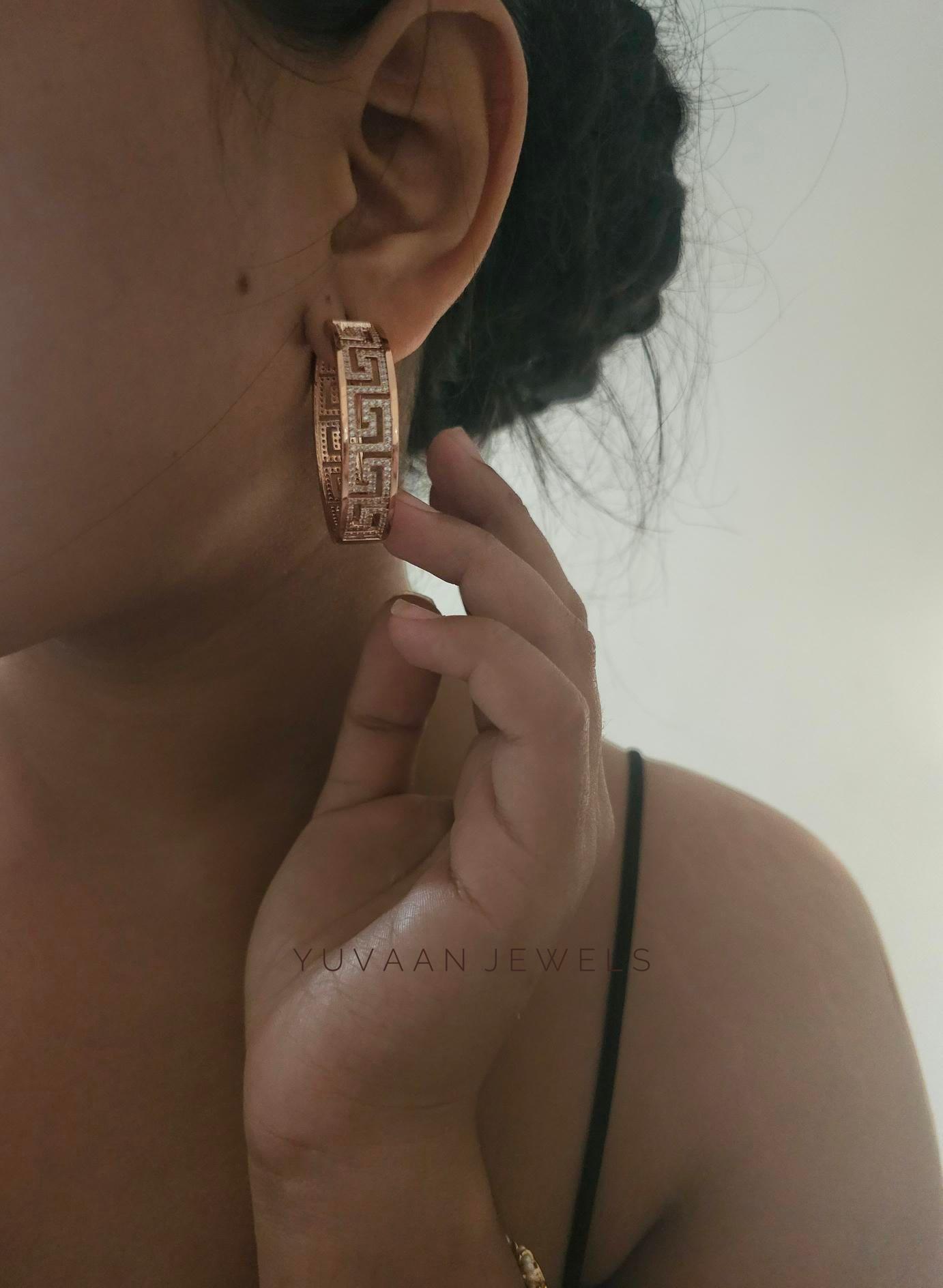 Rose gold hoops Thumbnail