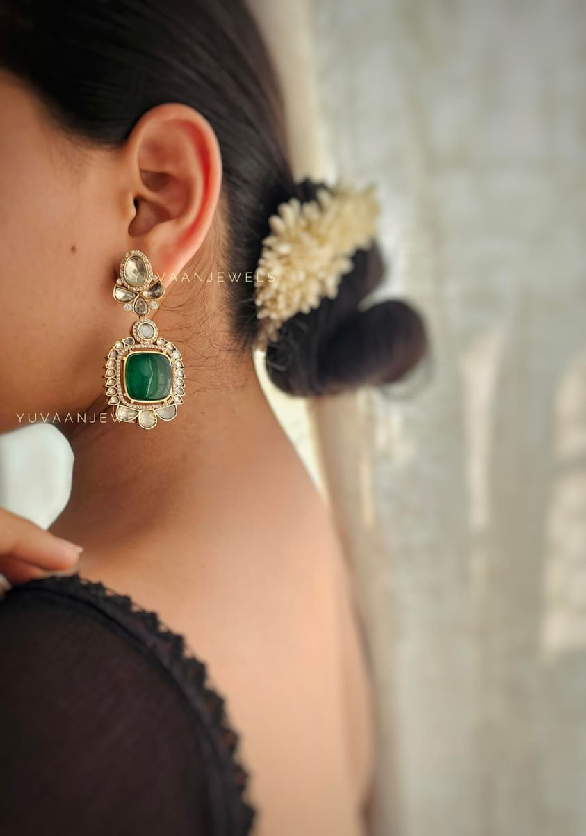 Ambar semi-precious stone earrings