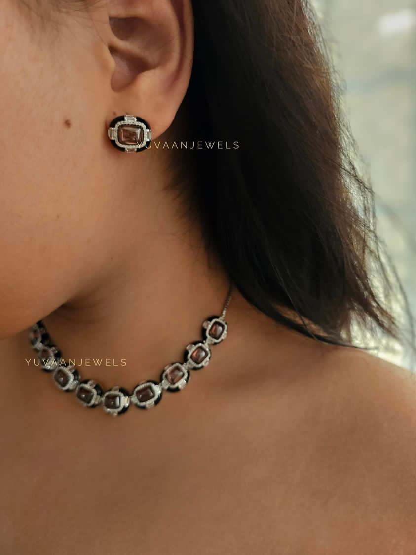 Jessica Semi Precious stone Necklace Thumbnail