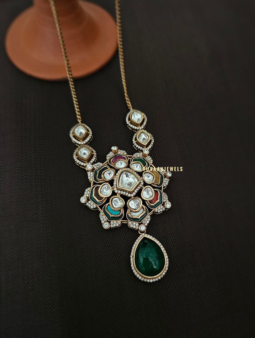 Rangoli polki Necklace Thumbnail