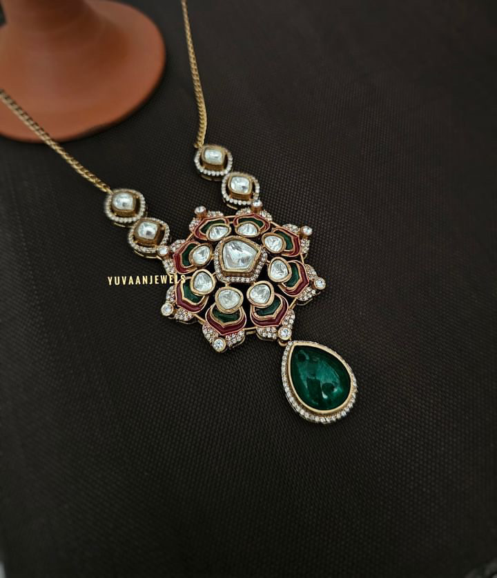 Rangoli polki Necklace Thumbnail