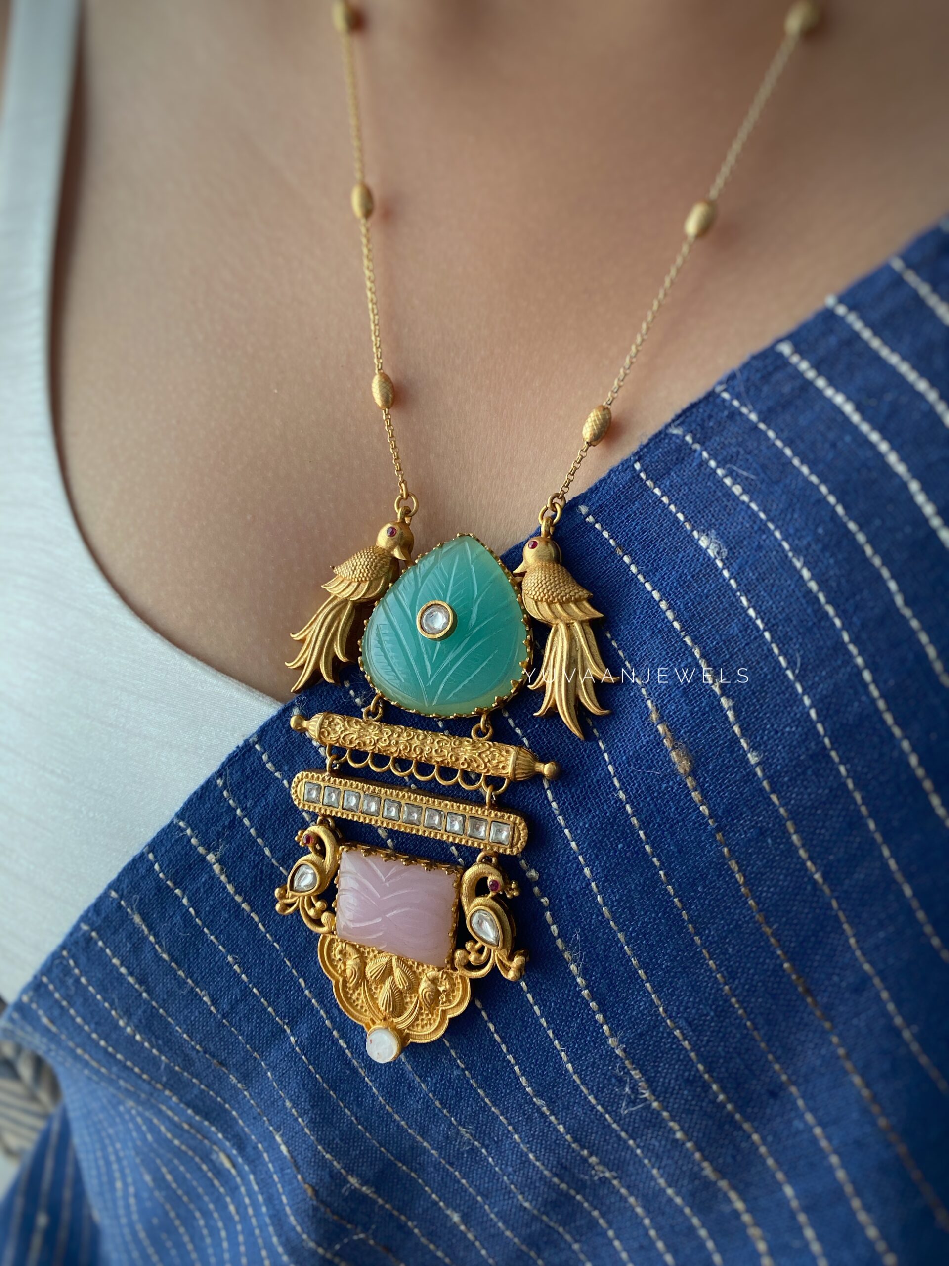 Meera handcrafted necklace Thumbnail