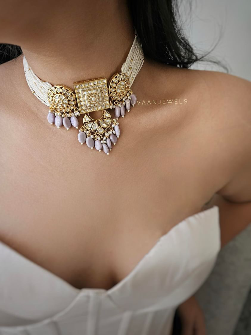 Shivina polki and Pearl choker Thumbnail