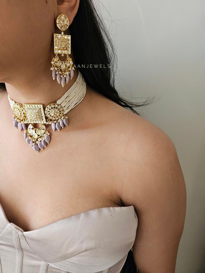 Shivina polki and Pearl choker Thumbnail