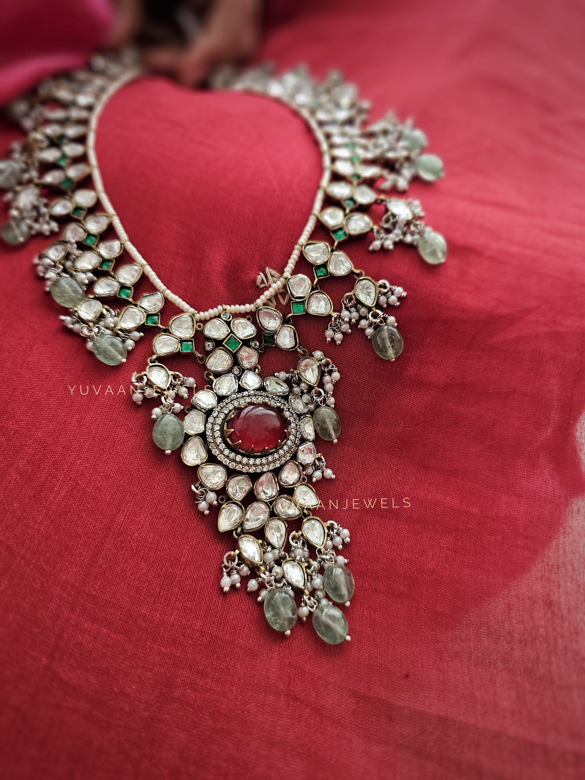 Gauhar Contemporary polki necklace Thumbnail