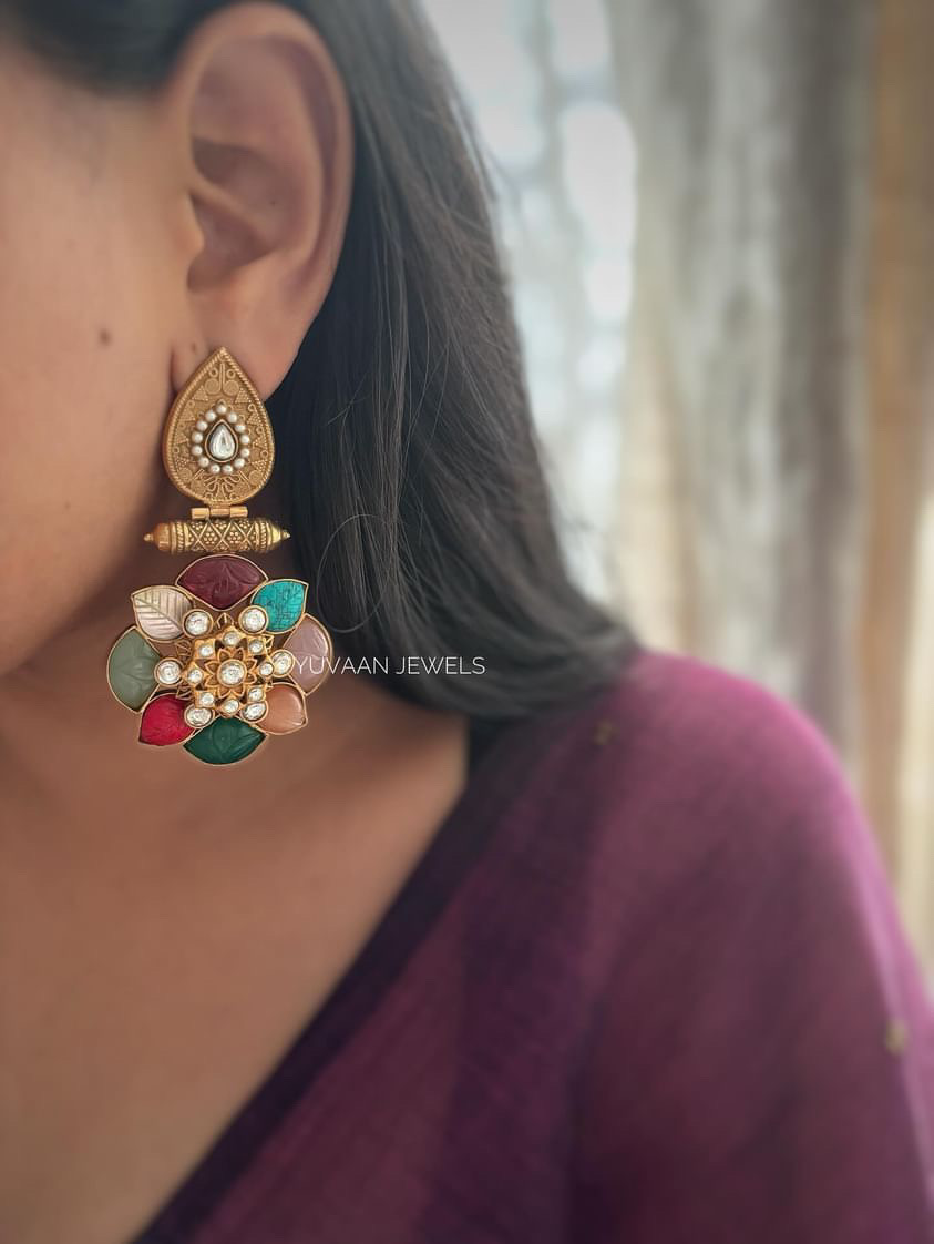 Rang phool stone earrings