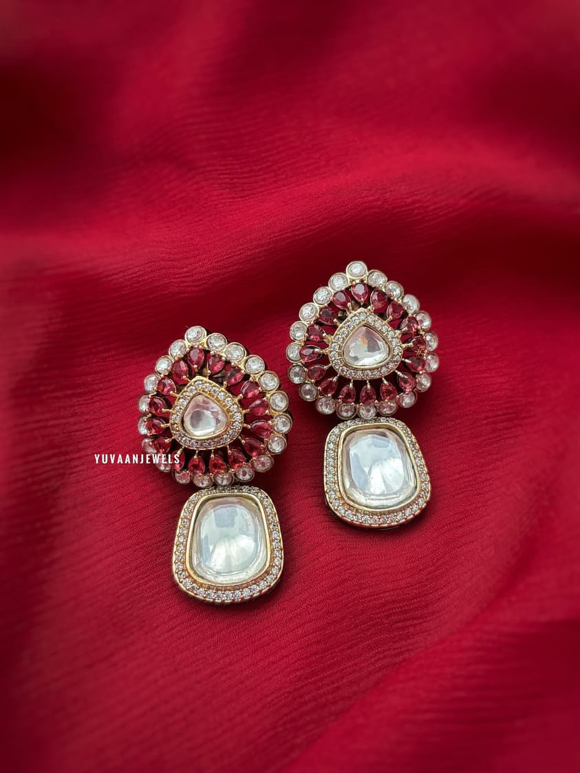 Niharika polki drop earrings Thumbnail