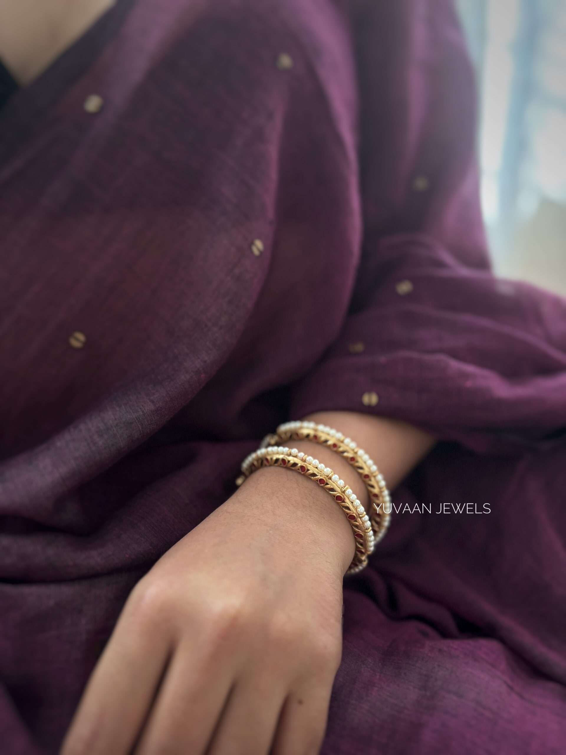 Tripti openable pearl bangles Thumbnail