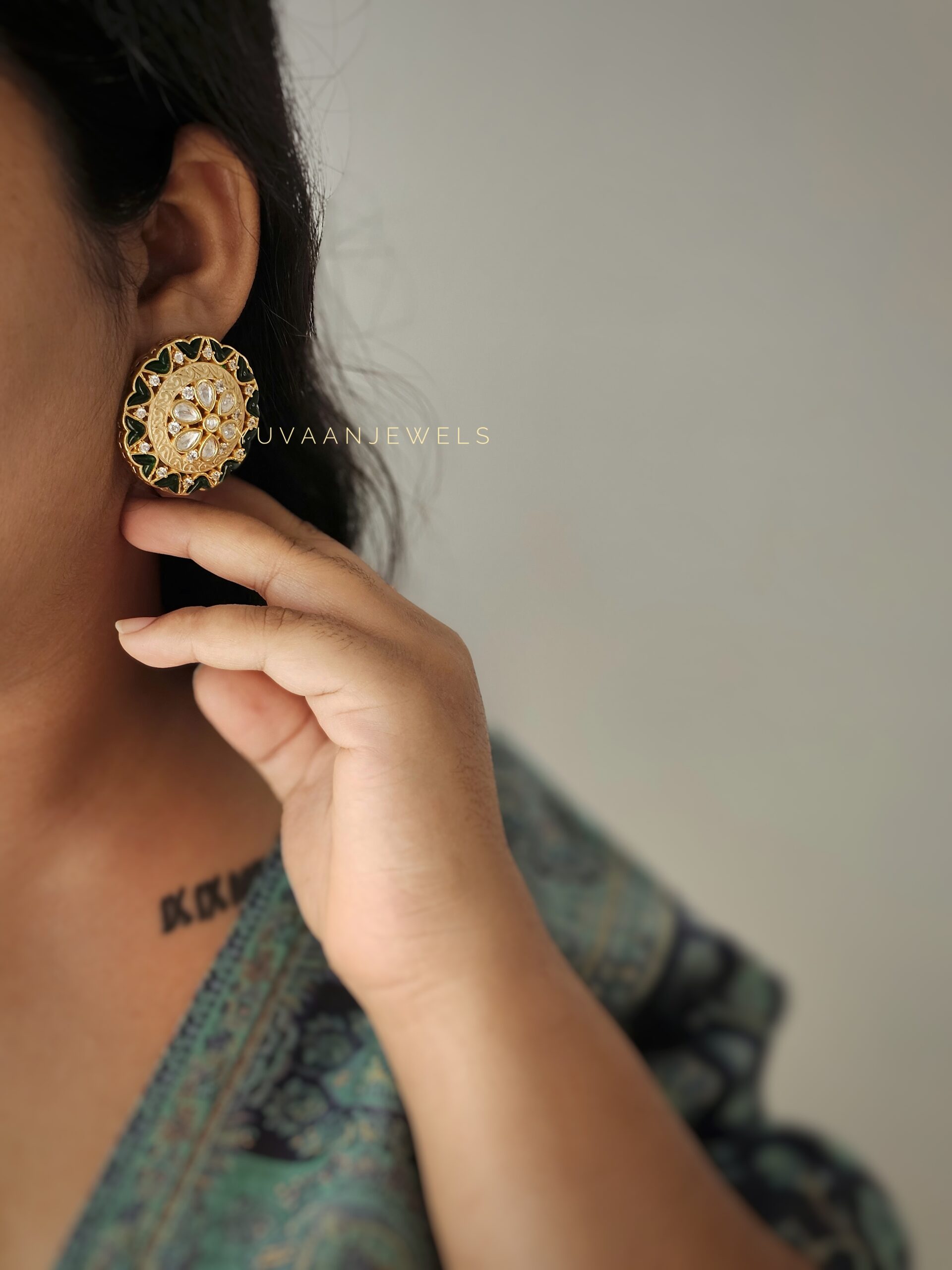 Malini polki studs Thumbnail