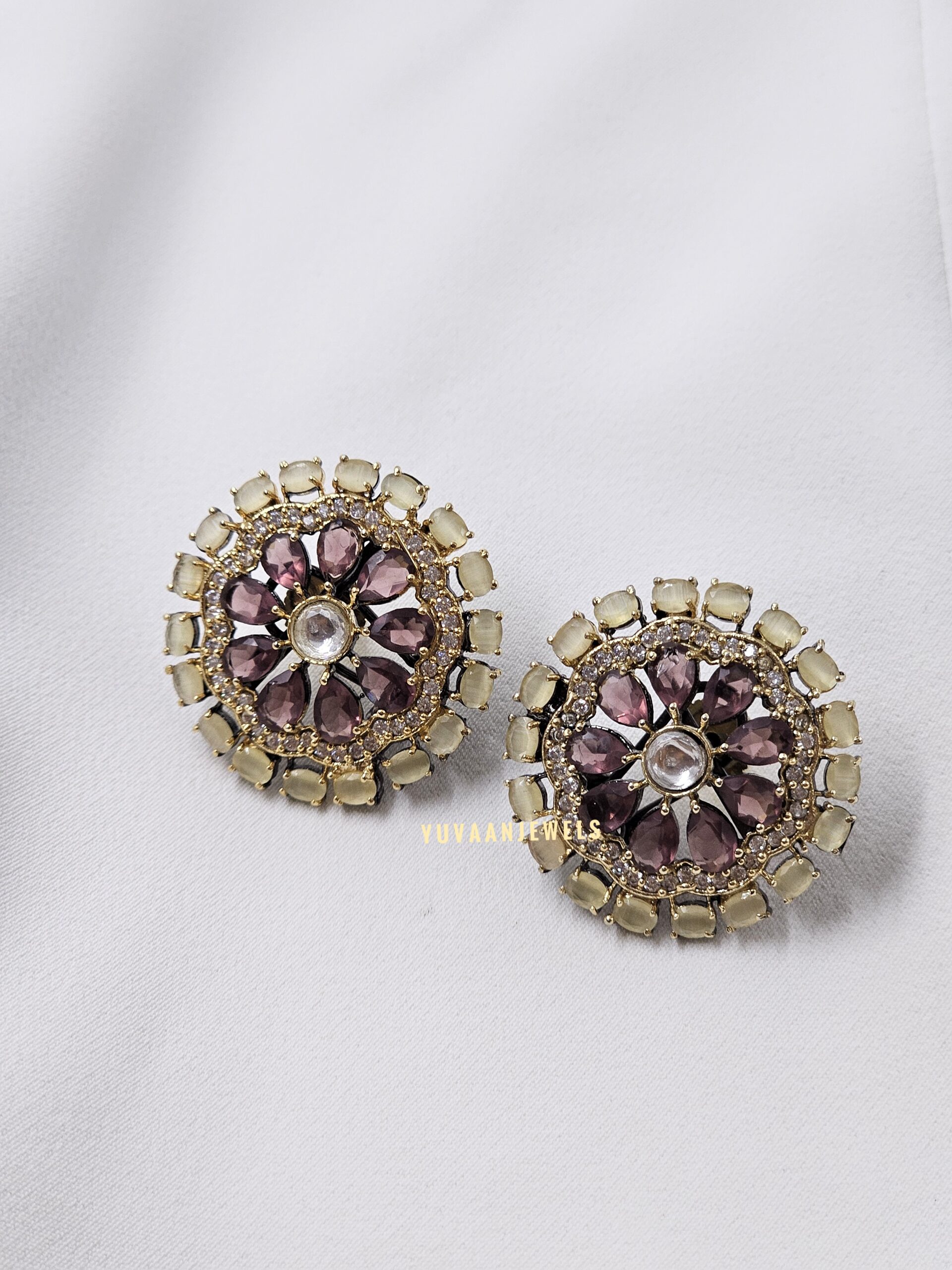 Muskaan semi precious studs Thumbnail