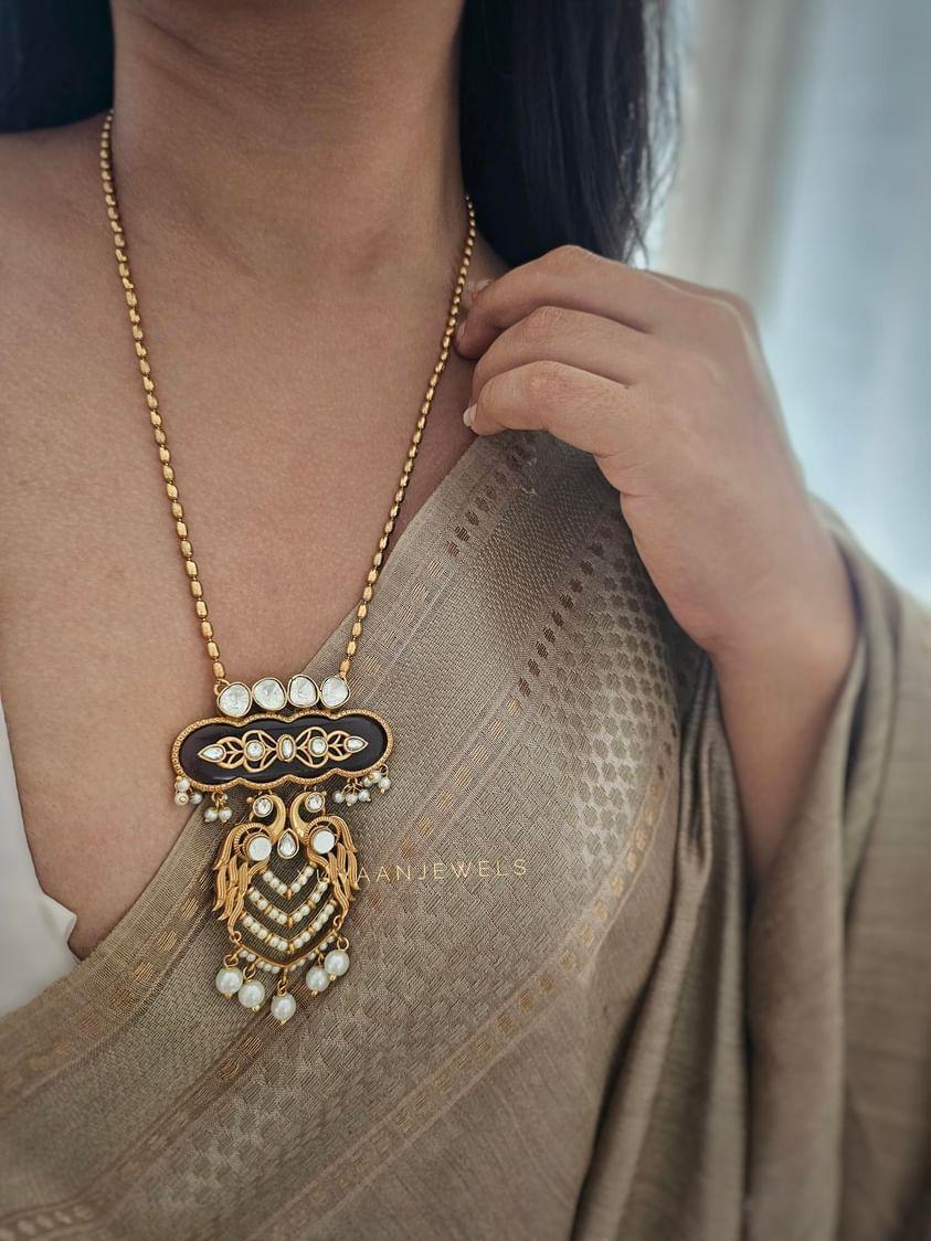 Vedh polki handcrafted necklace