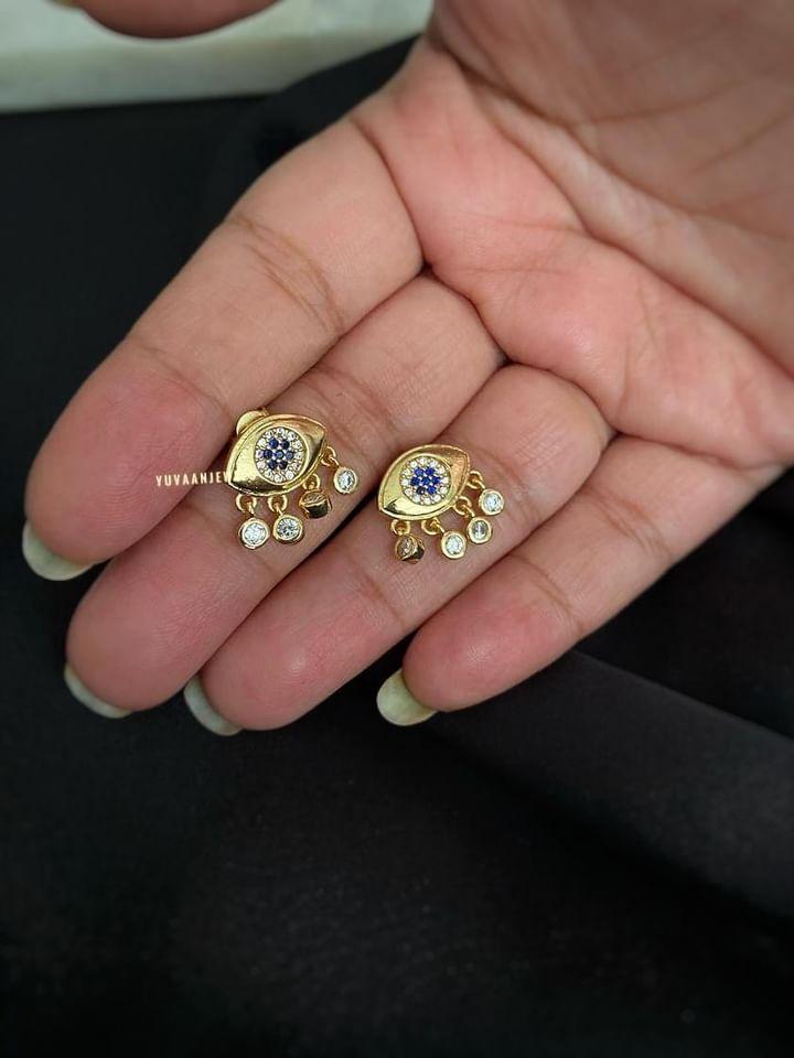 Fantasy evil eye earring Thumbnail