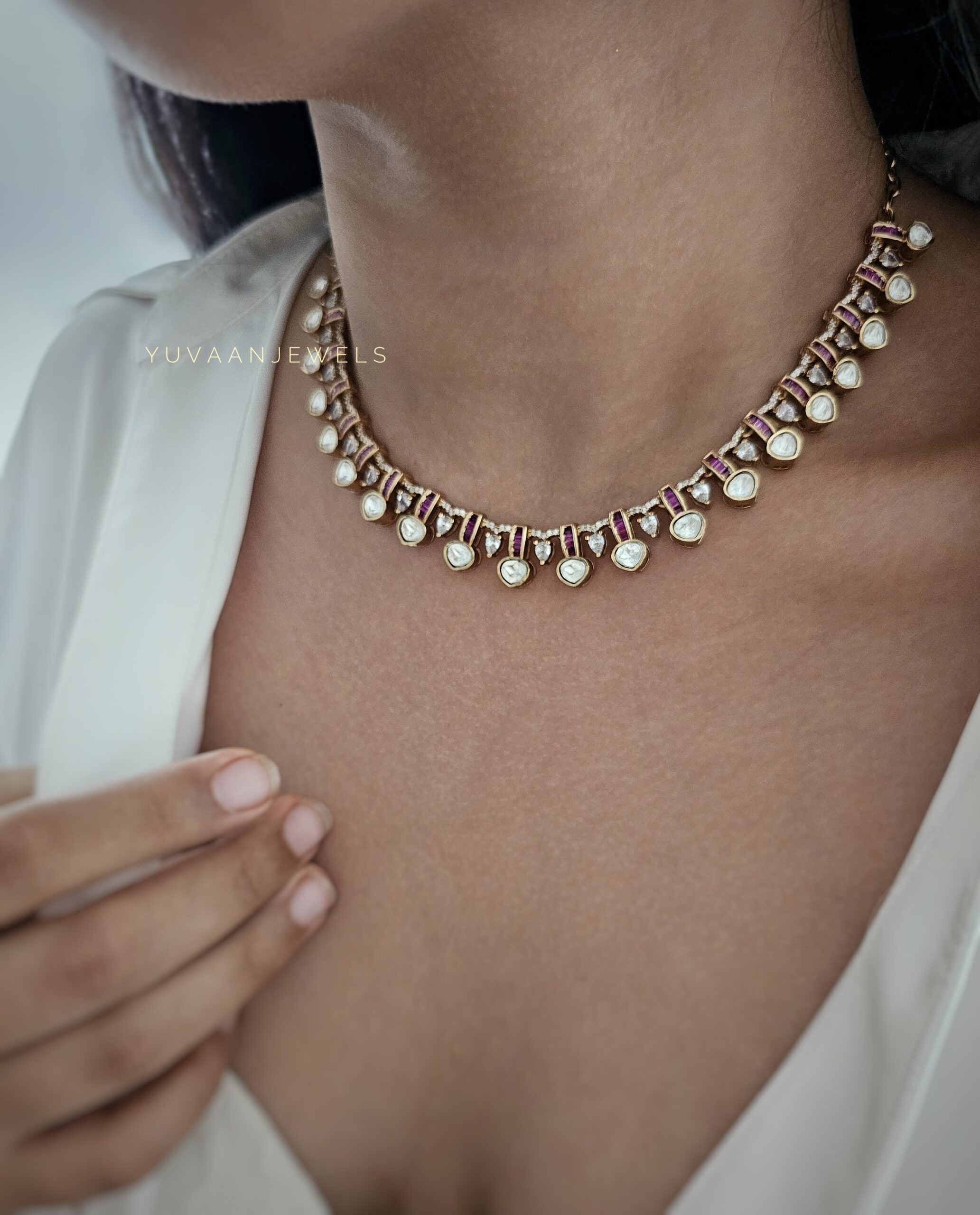 Parvani polki necklace Thumbnail