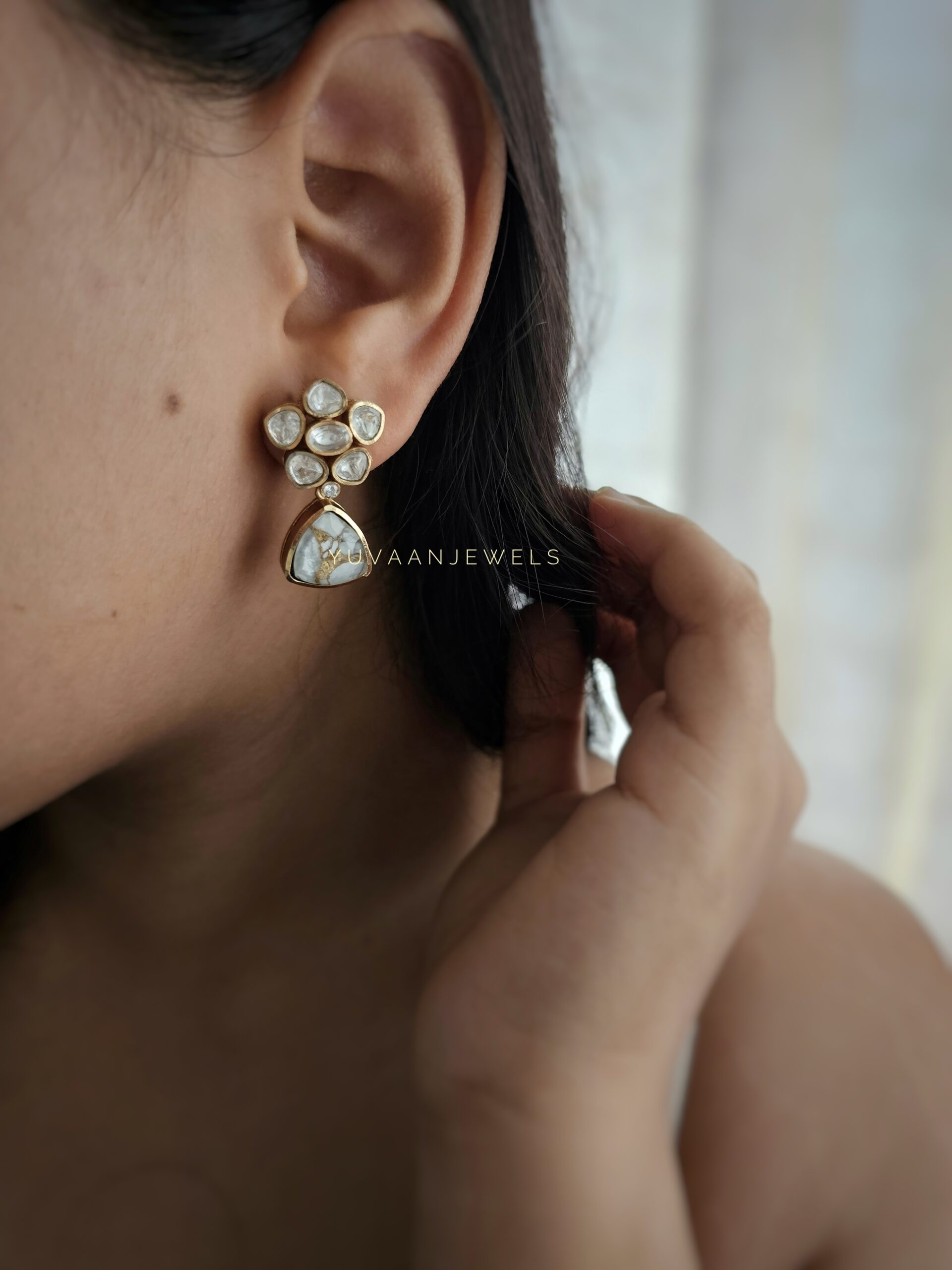 Aleena polki earings Thumbnail