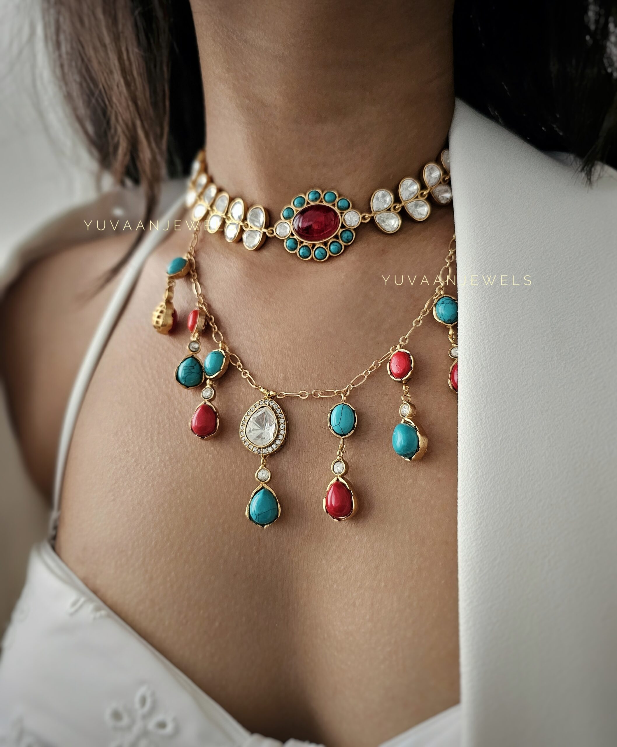 Aavriti polki necklace Thumbnail