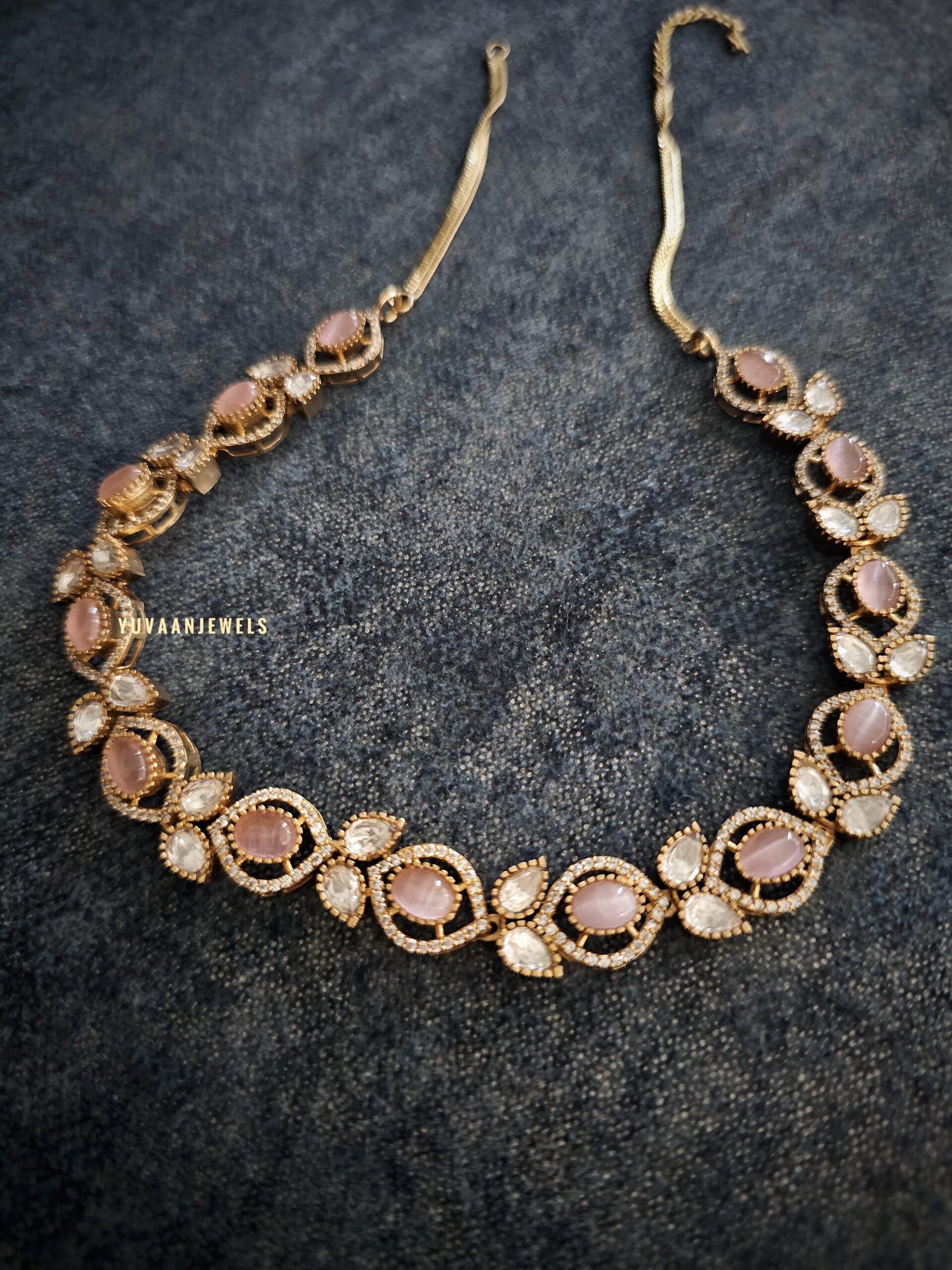 Farida semi precious quartz necklace Thumbnail