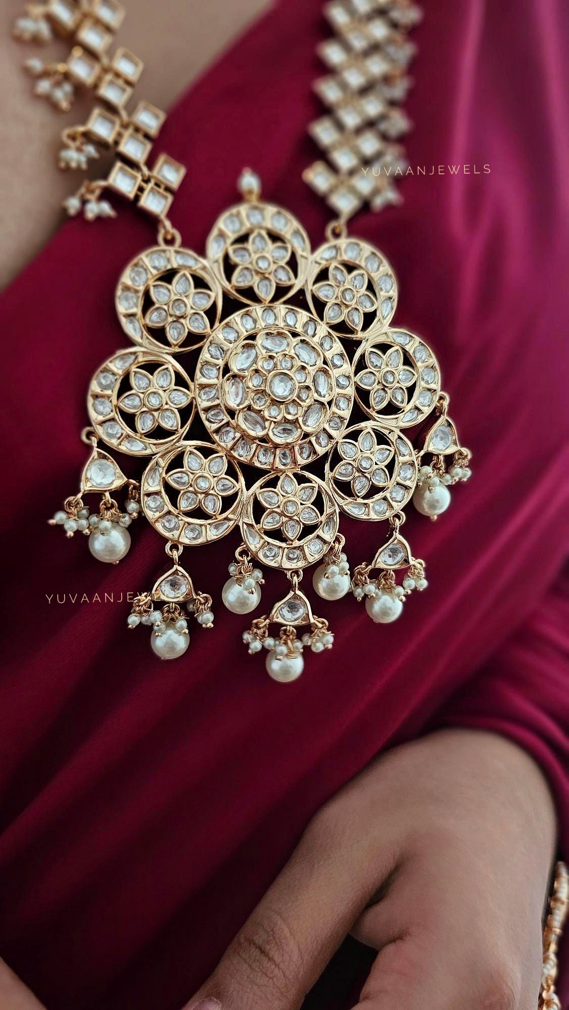 Vedika Bridal Polki&pearl Set Thumbnail