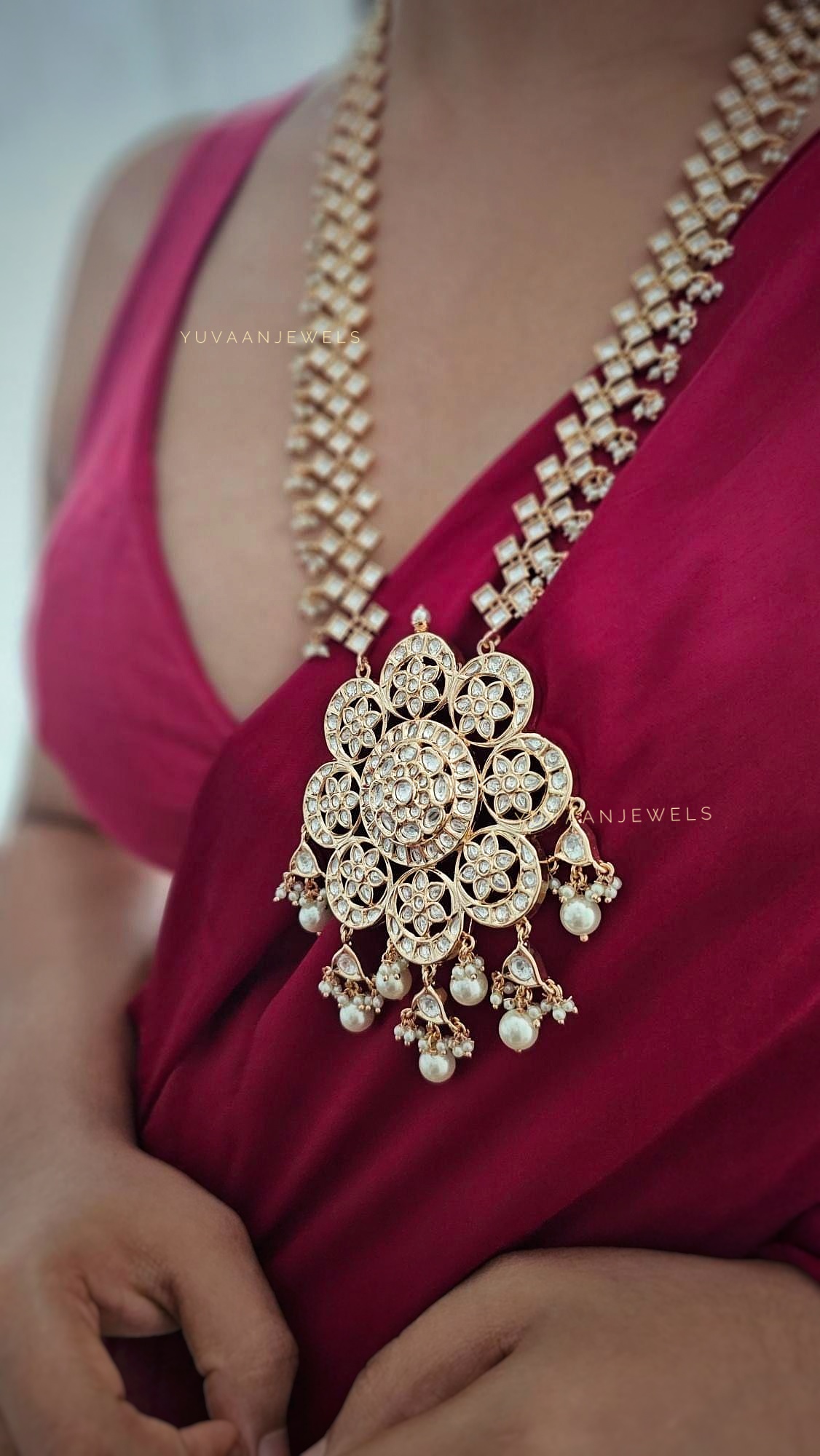 Vedika Bridal Polki&pearl Set Thumbnail