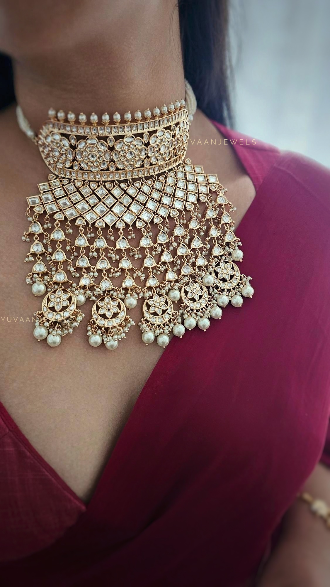 Vedika Bridal Polki&pearl Set Thumbnail