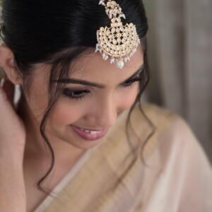 Jigna polki and pearls maangtika
