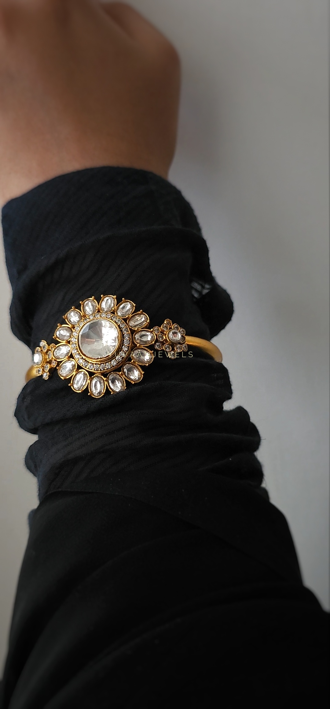 Noor openable polki bangle Thumbnail