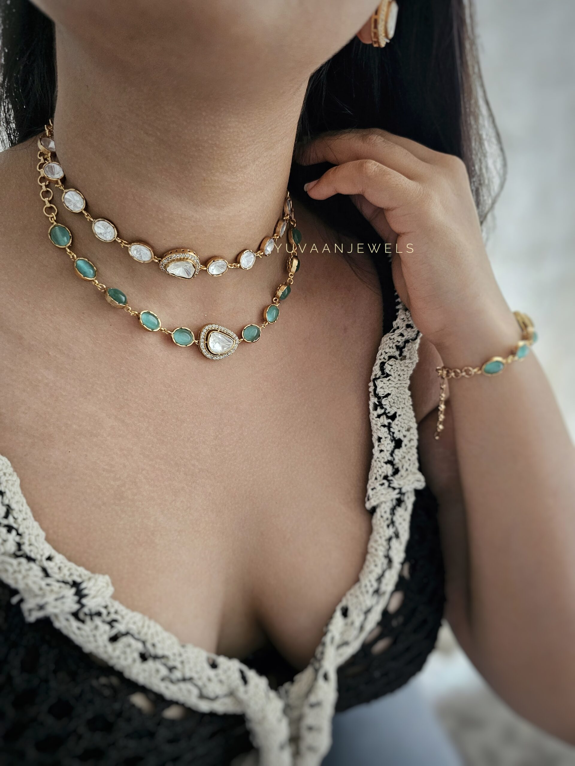 Roya delicate polki choker/necklace Thumbnail