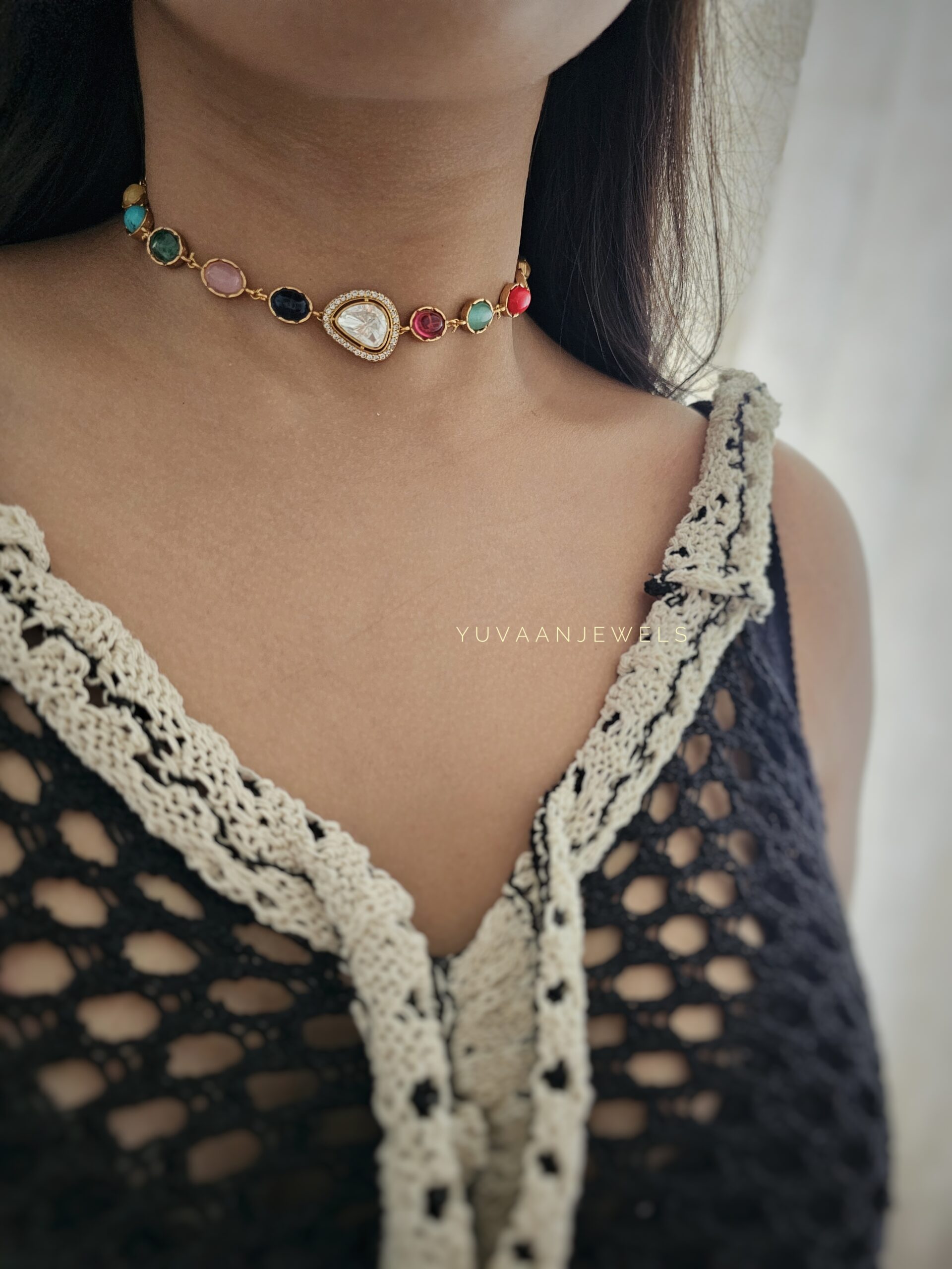 Roya Delicate polki choker/necklace Thumbnail