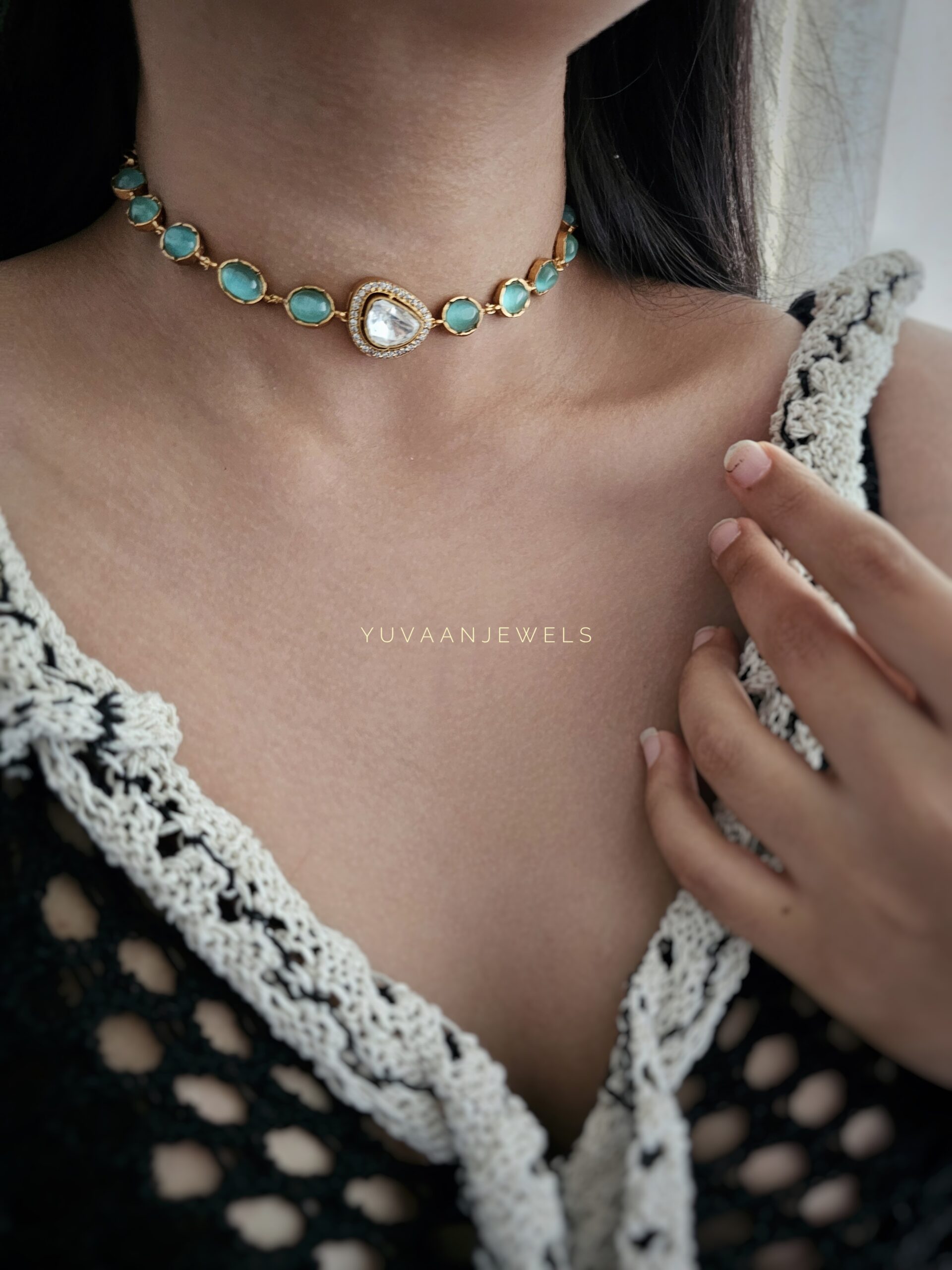 Roya delicate polki choker/necklace Thumbnail