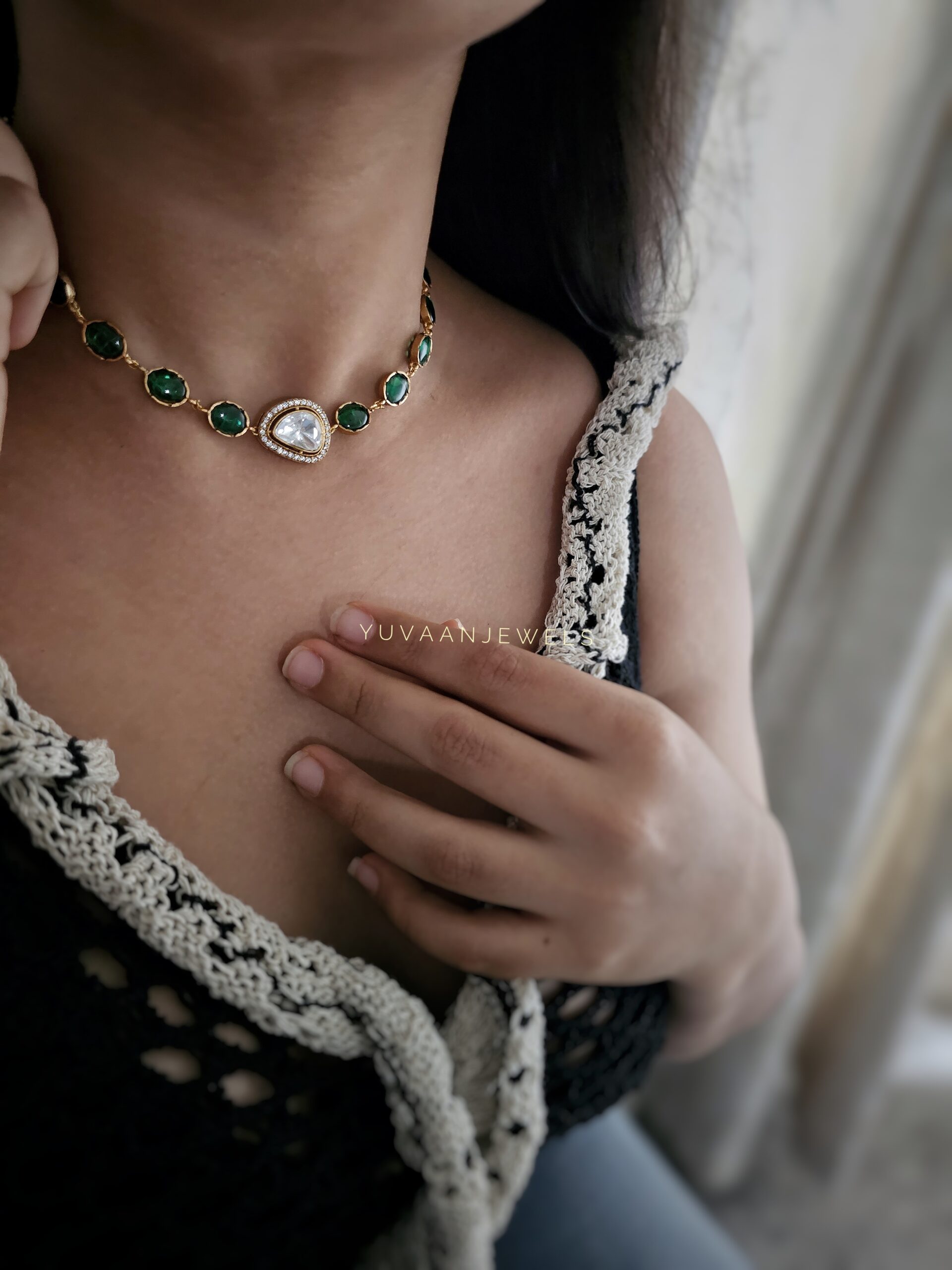 Roya Delicate polki choker/necklace Thumbnail