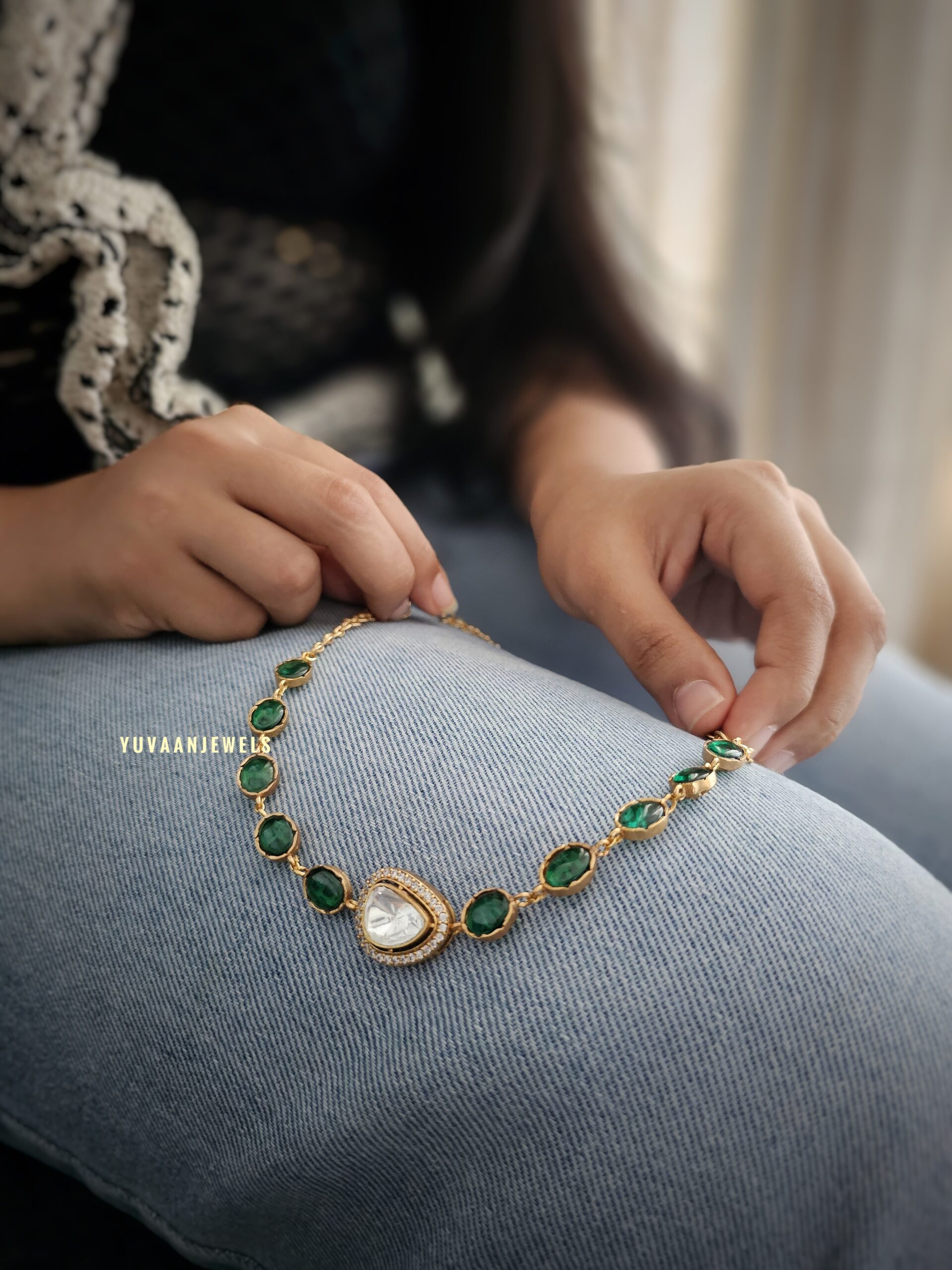 Roya Delicate polki choker/necklace Thumbnail