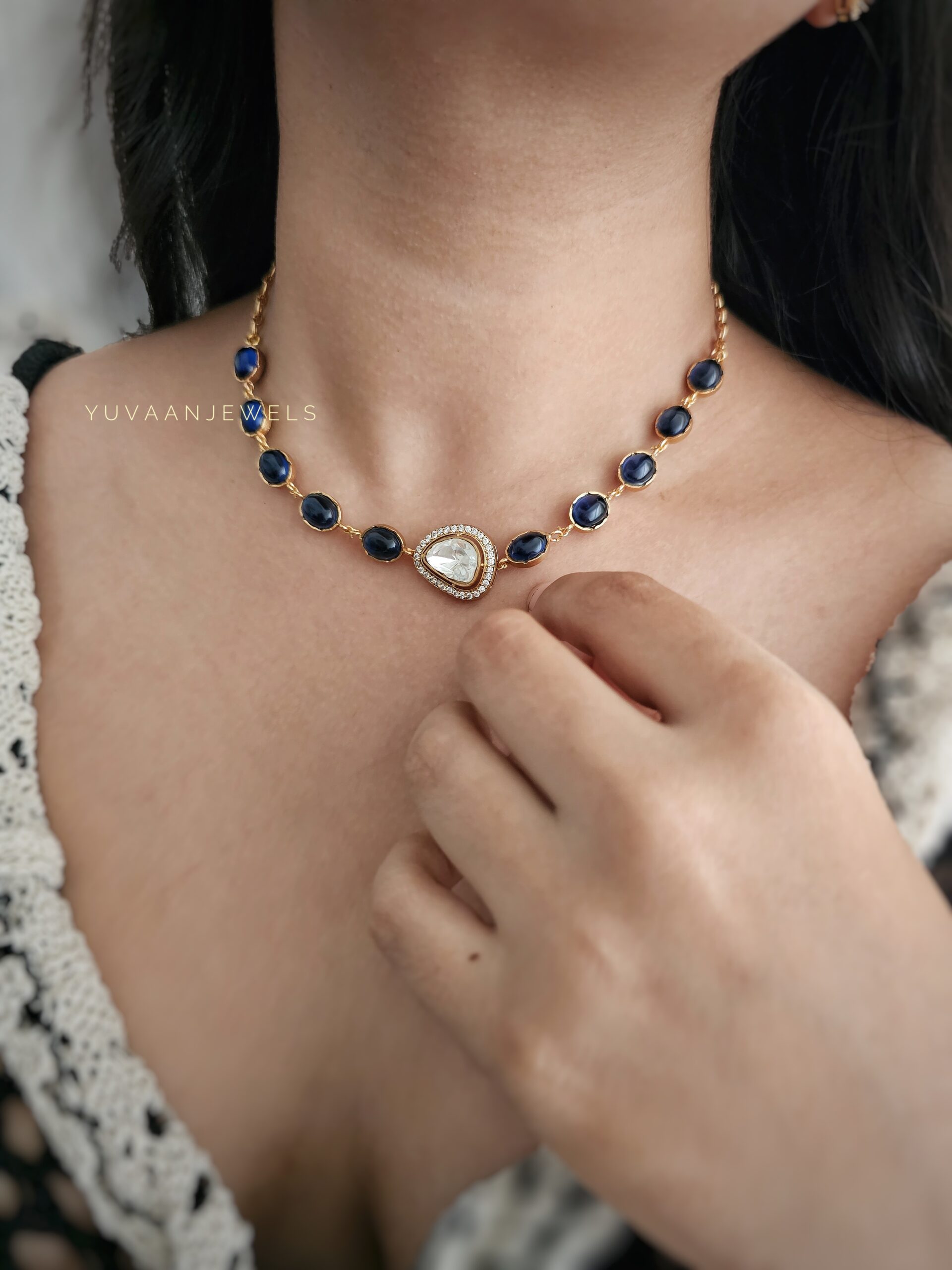 Roya delicate polki choker/necklace Thumbnail