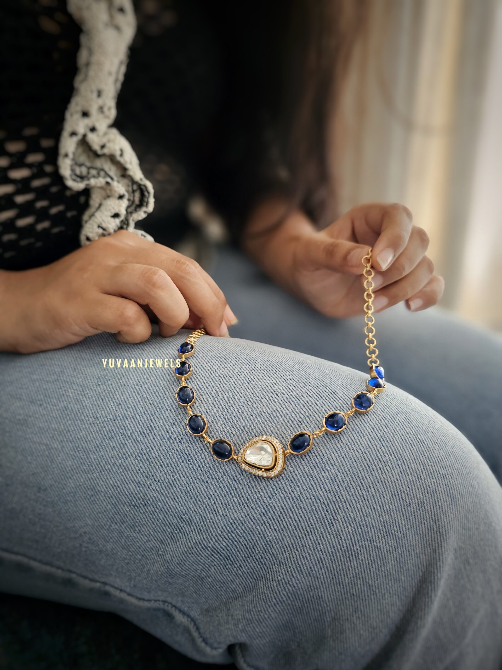 Roya delicate polki choker/necklace Thumbnail