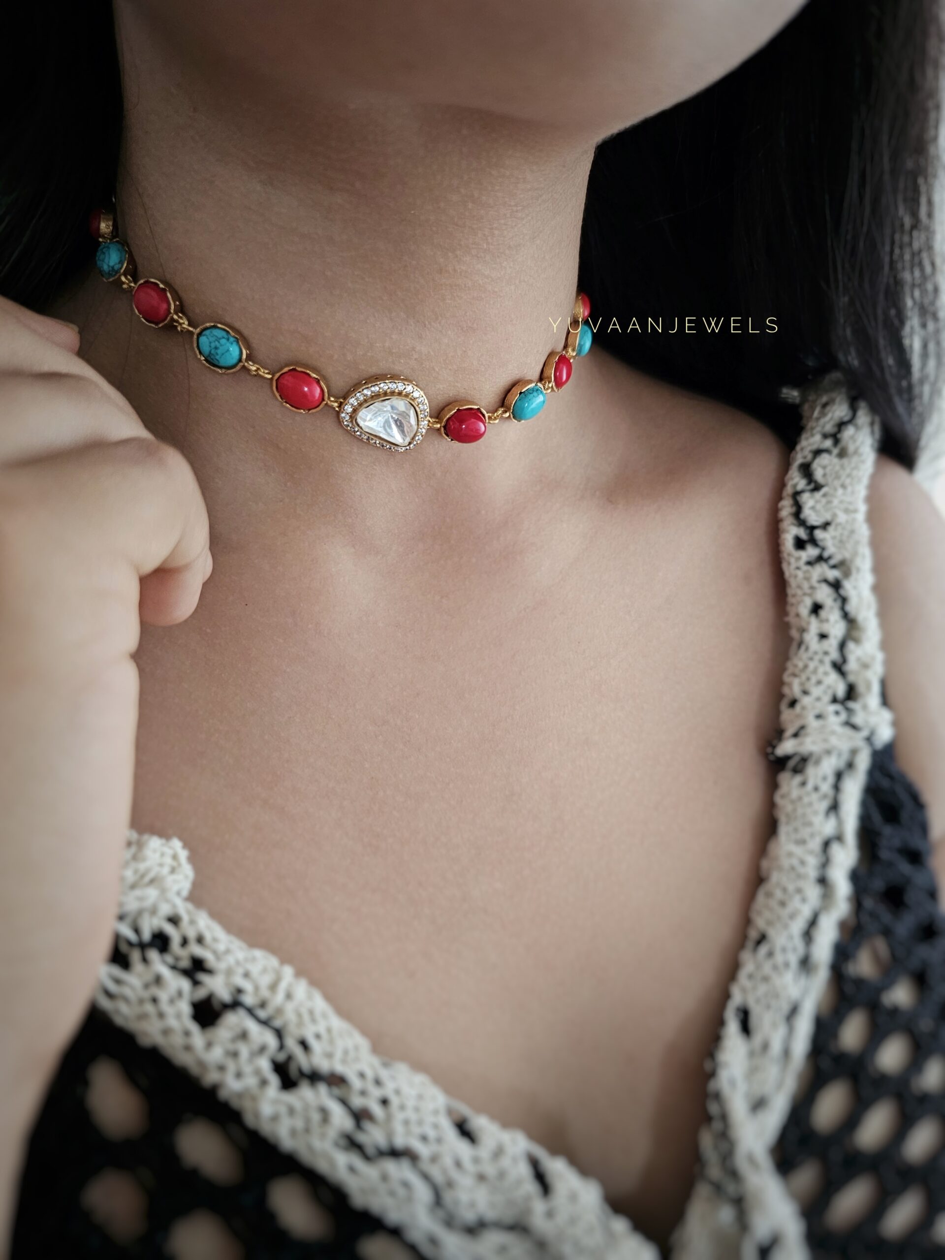 Roya Delicate polki choker/necklace Thumbnail