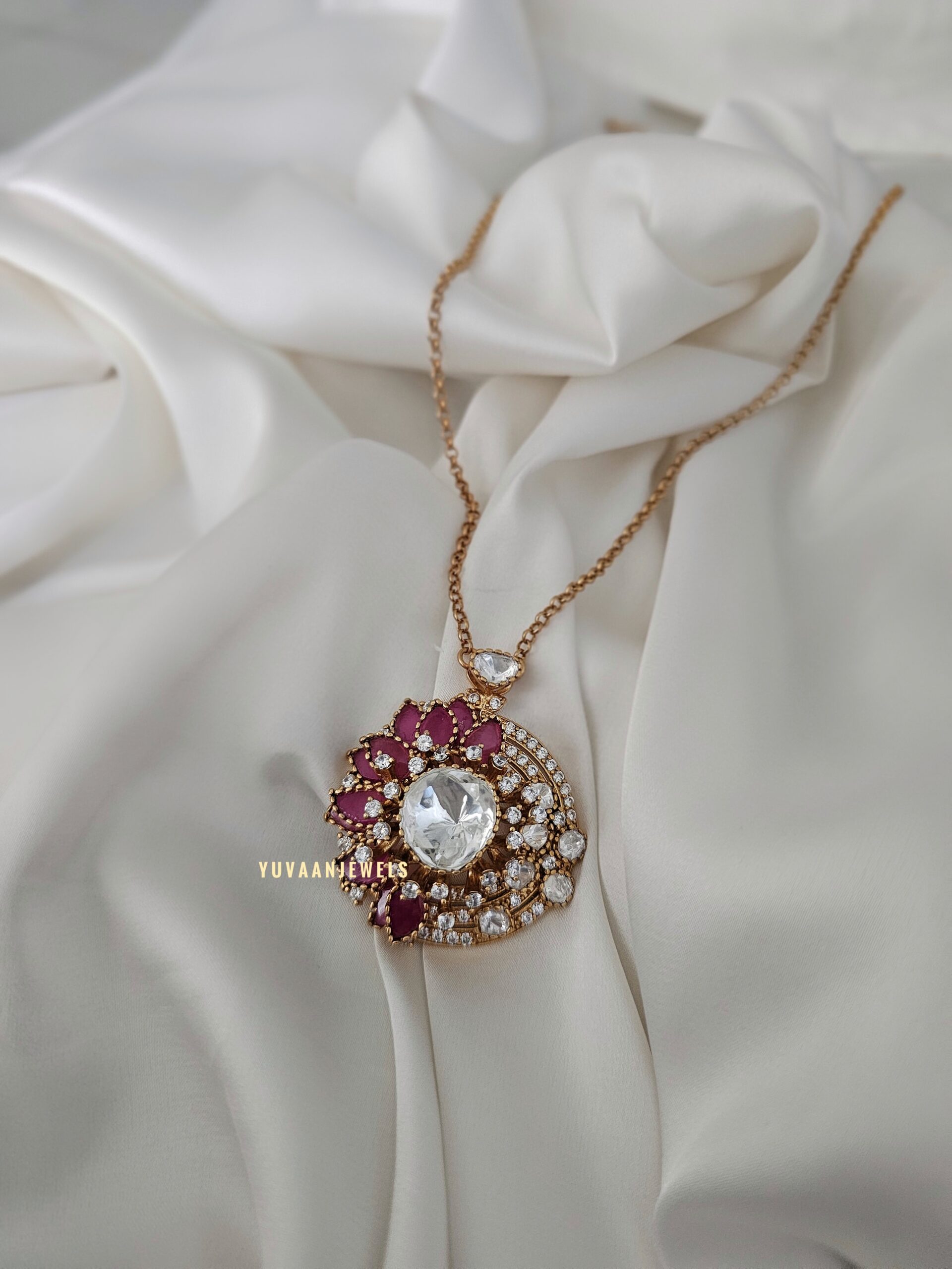 Botany Real Moissanite Polki necklace Thumbnail