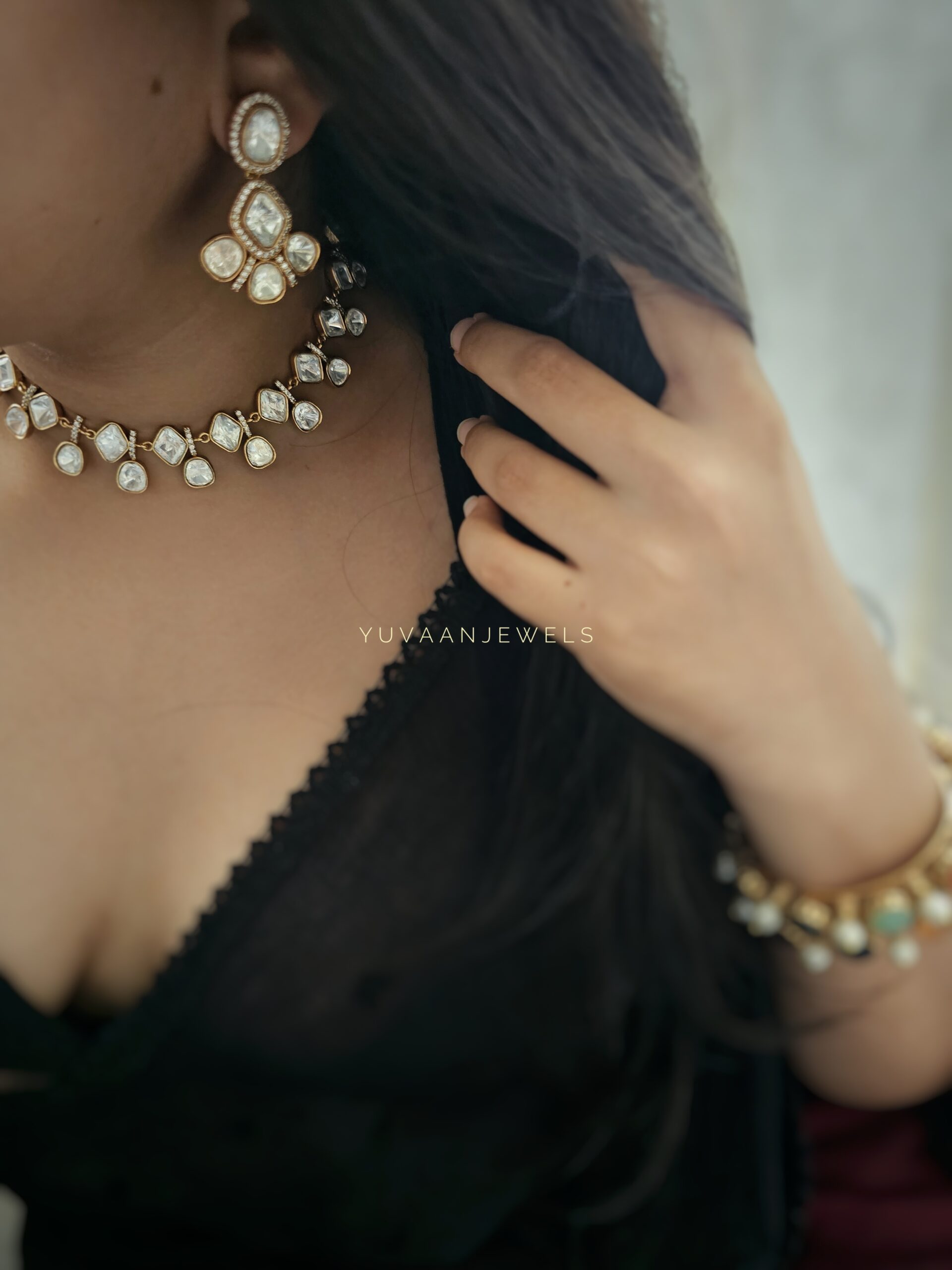 Lira polki necklace/choker Thumbnail