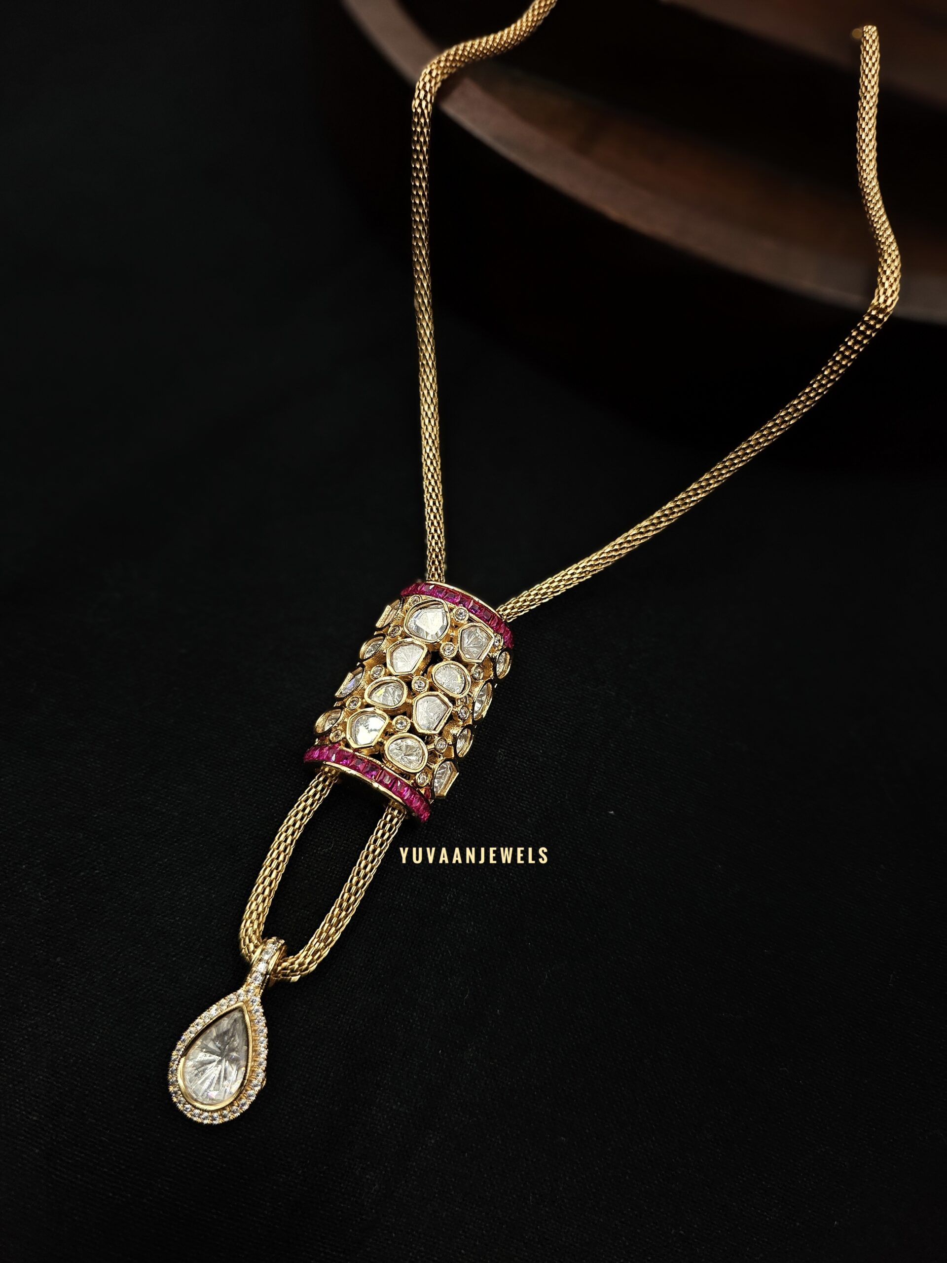 Nimrat Delicate polki necklace Thumbnail